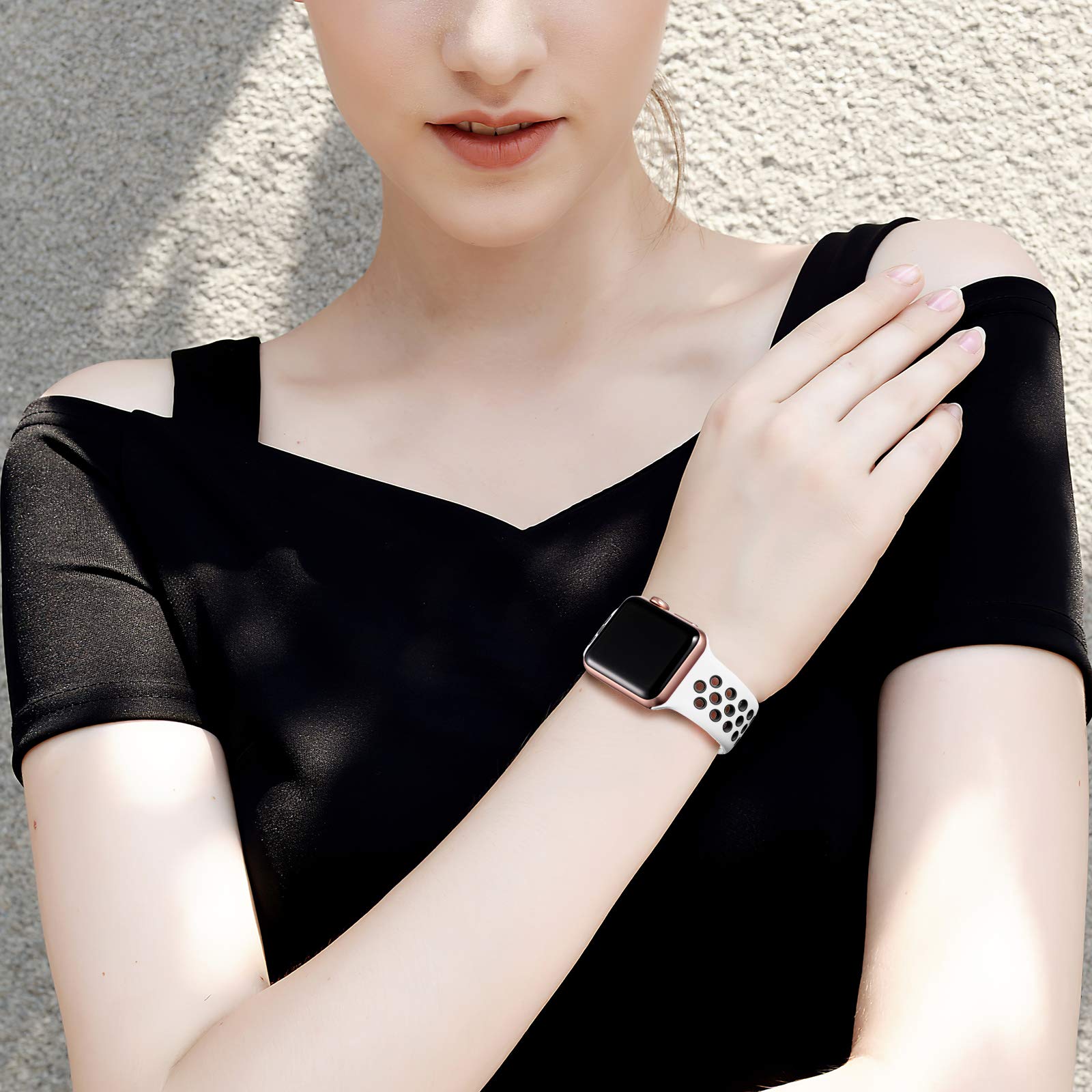 Lerobo 3 Pack Sport Bands Compatible With Apple Watch 44Mm 46Mm 45Mm 42Mm 49Mm Women Men, Soft Silicone Strap Breathable Replace