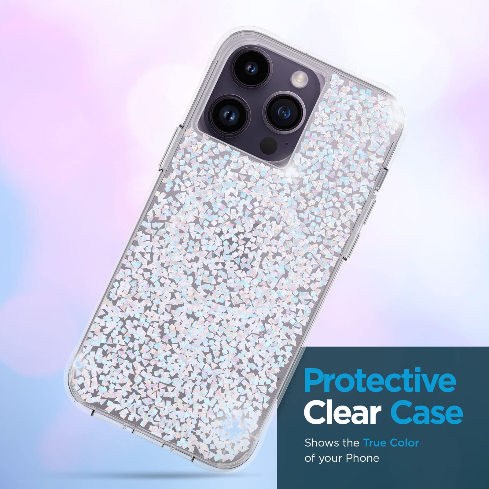 Case Mate Iphone 14 Pro Max Case   Twinkle Diamond [10Ft Drop Protection] [Compatible With Magsafe] Magnetic Cover With Cute Bli