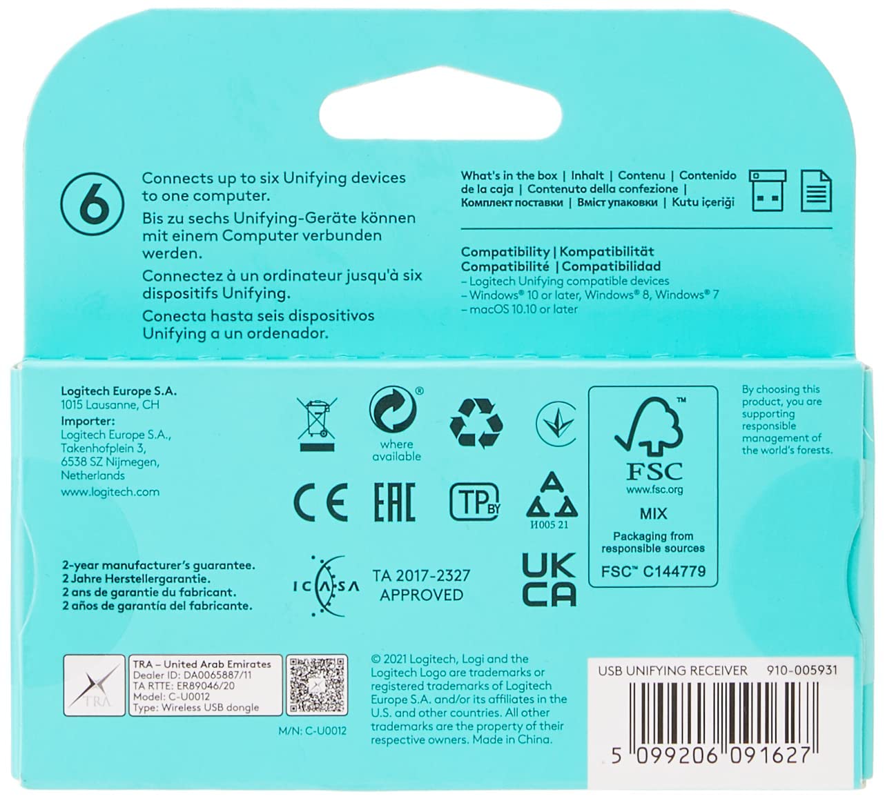 New Logitech Unifying Usb Receiver For Mouse Mx M905 M950 M505 M510 M525 M305 M310 M315 M325 M345 M705 M215