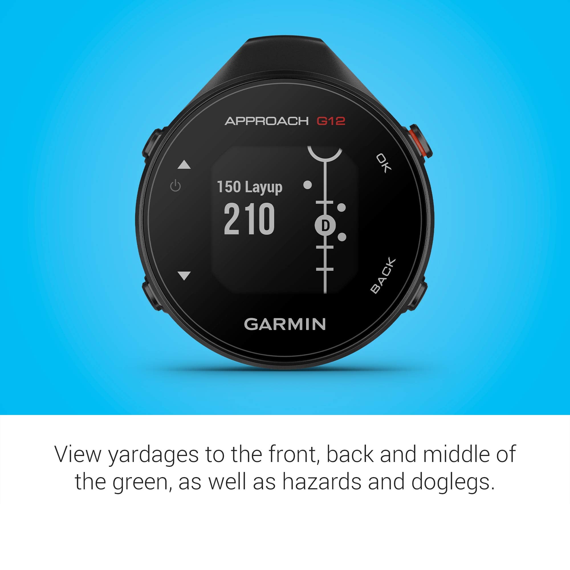 Garmin Approach G12, Clip On Golf Gps Rangefinder, 42K+ Preloaded Courses, 010 02555 00