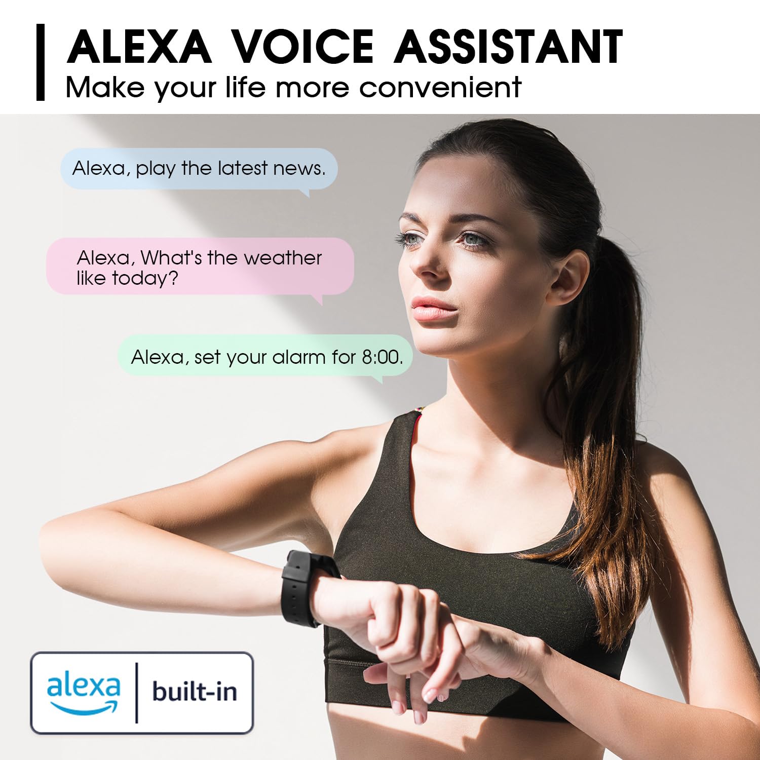 Smart Watch For Men Women Alexa Built-In 1.83'' Fitness Tracker Smart Watch For Iphone Android Compatible, Ip68 Waterproof Smart