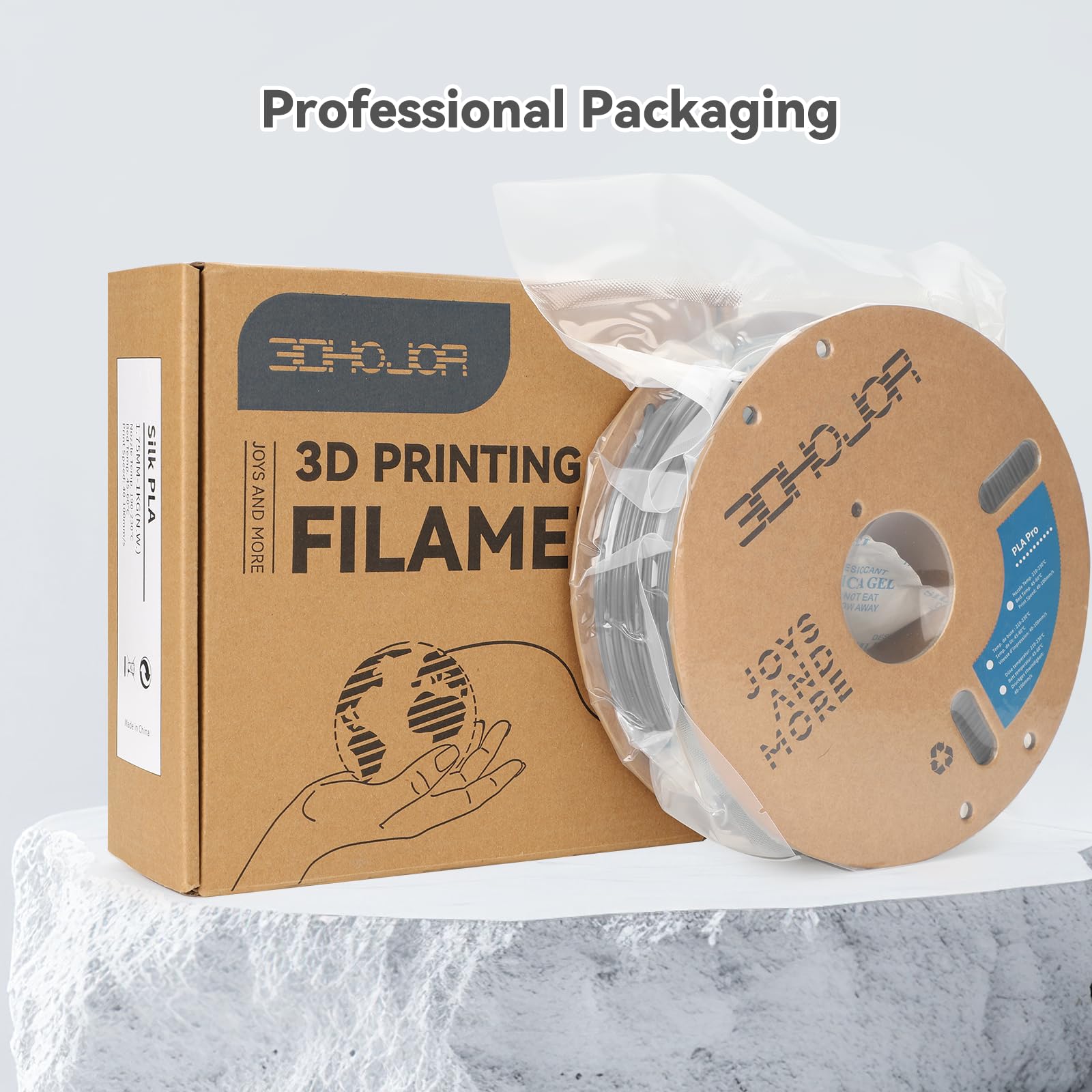 3Dhojor Pla Pro (Plus) Filament 1.75Mm, 3D Printer Filament, Cardboard Spool 3D Printing Filament, Dimensional Accuracy +/- 0.03