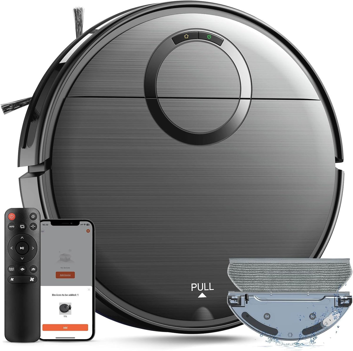 Robot Vacuum And Mop Combo, 2 In 1 Mopping Robot Vacuum Cleaner With Schedule, Wi Fi/App/Remote, 2000Pa Max Suction, Self Chargi