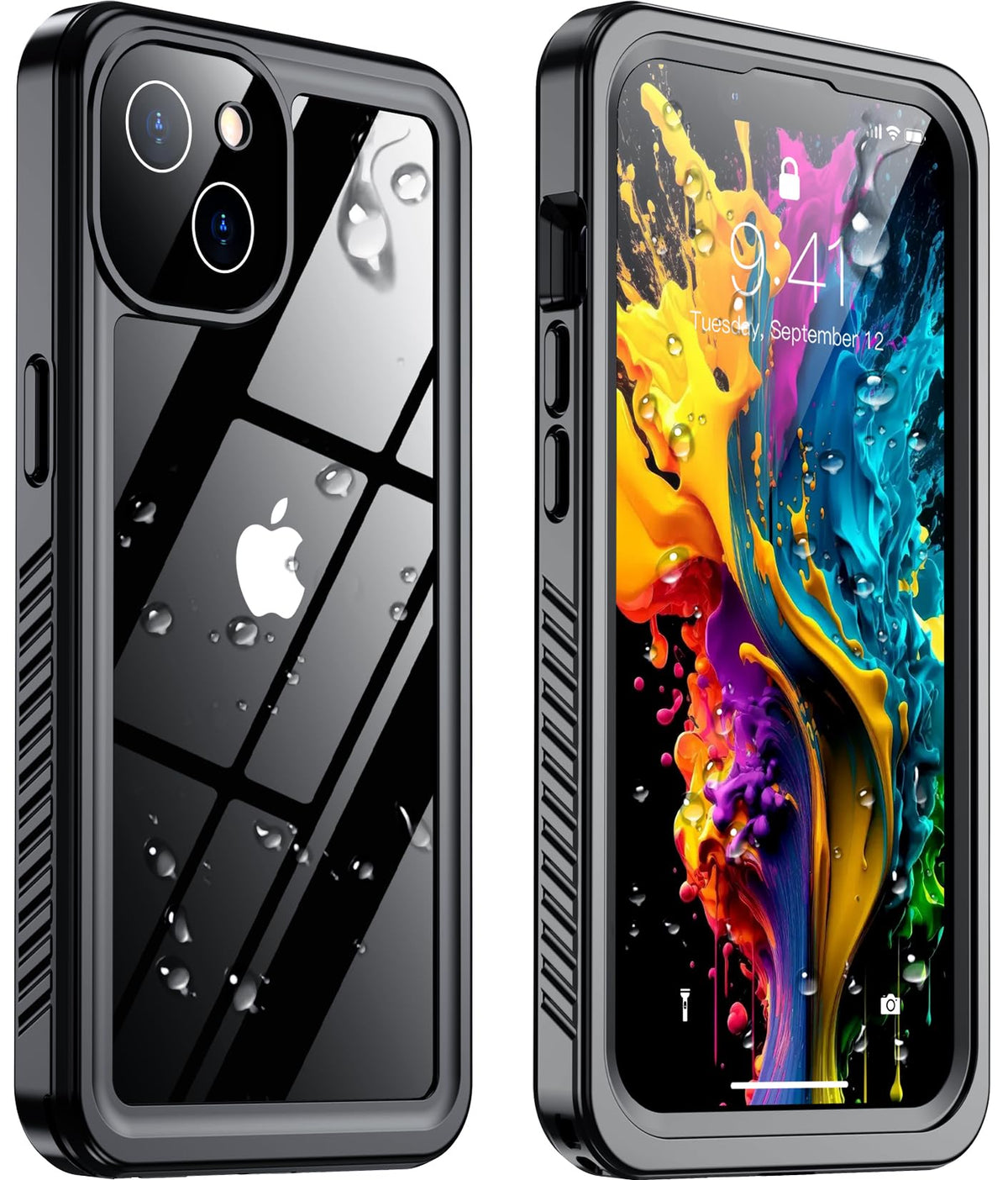 Temdan For Iphone 13 Case Waterproof, [Built In Screen Protector][Ip68 Underwater][13Ft Military Dropproof][Dustproof][Real 360]