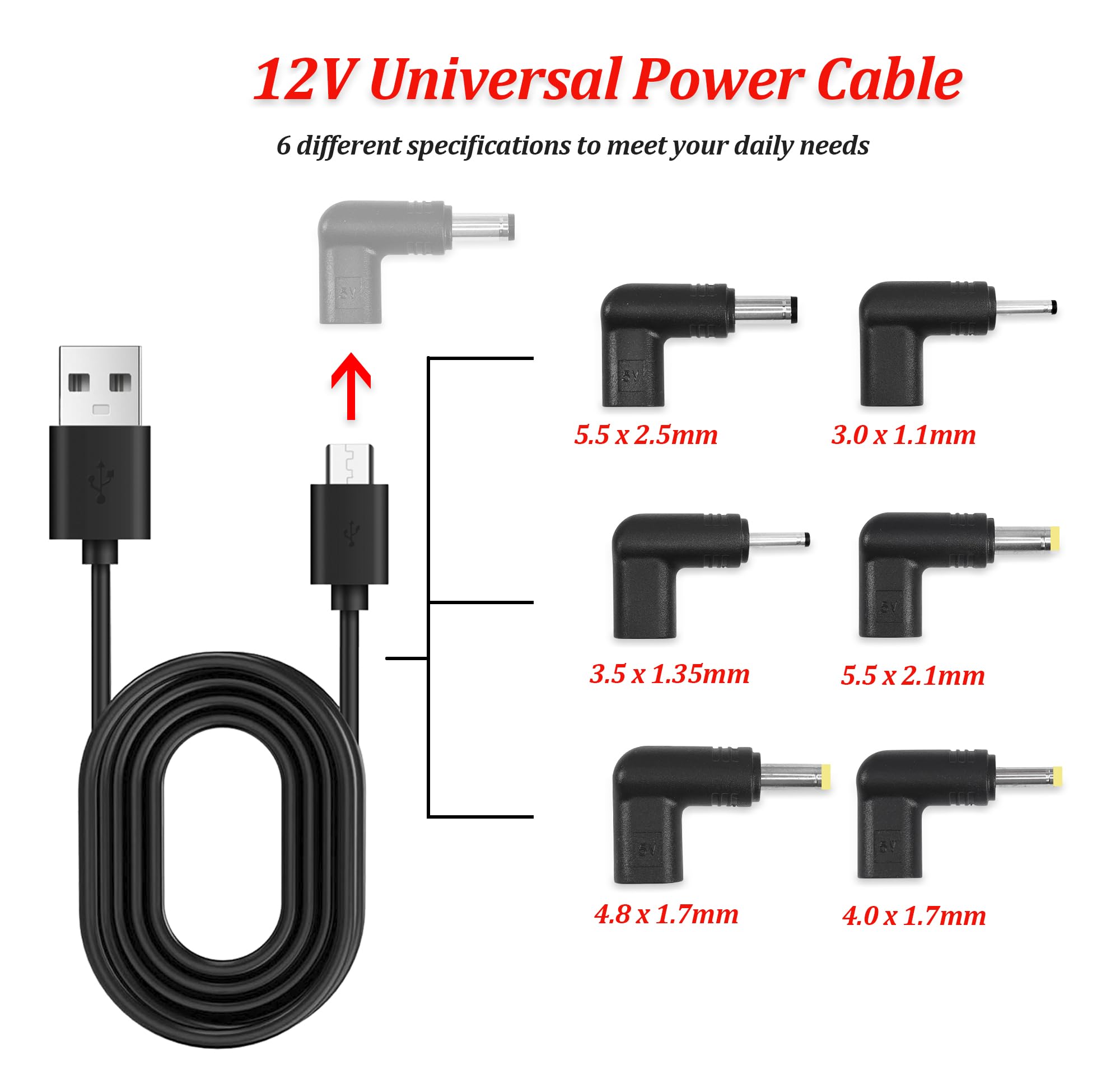 Yaodhaod Usb 3.1 Type C Female To Dc Male Adapter, 90 Degree Angled Usb C To Dc 5V Pd Emulator Trigger Charging Adapter Plug For