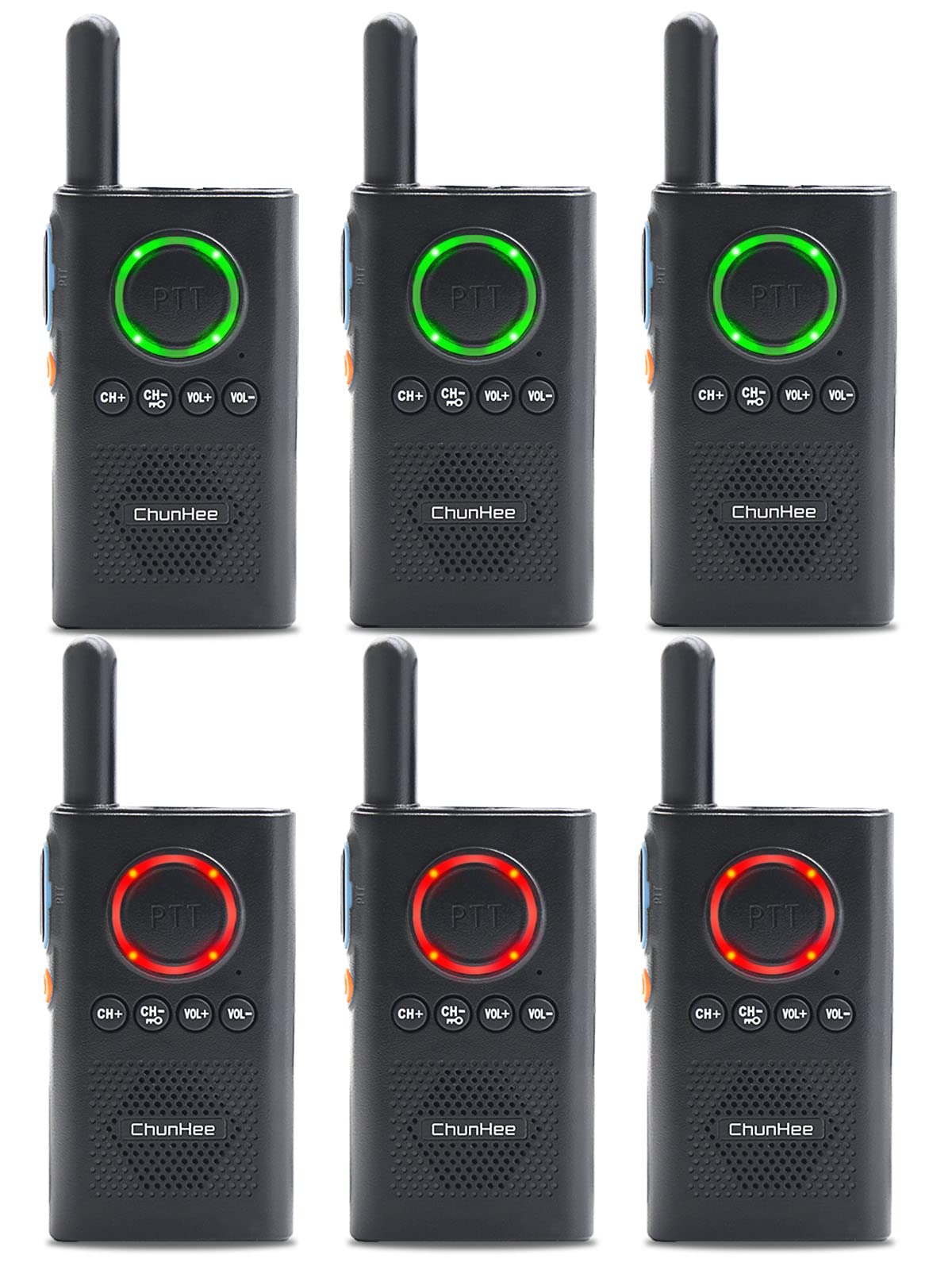 Chunhee Wireless Intercom System For Elderly/Kids, Home Intercom System Room To Room Communication, 1.5 Miles Long Range 16 Channel Intercom System For Home/Office/Camping/Hiking/Vacation 6 Pcs