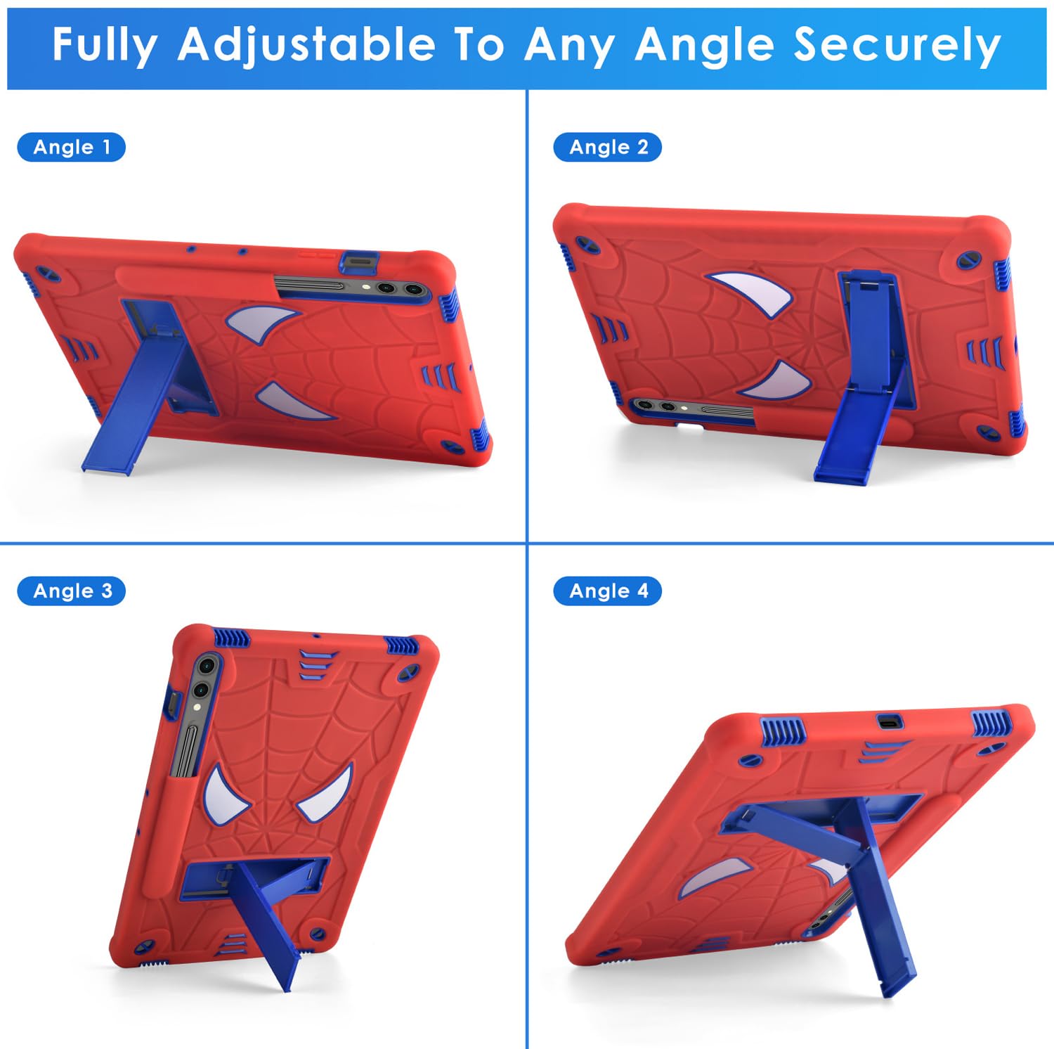 Detuosi Kids Case For Samsung Galaxy Tab S9 Plus/ S9 Fe Plus 5G Lte/Wifi 12.4'' 2023 Tablet With S Pen Holder + Shoulder Strap,3