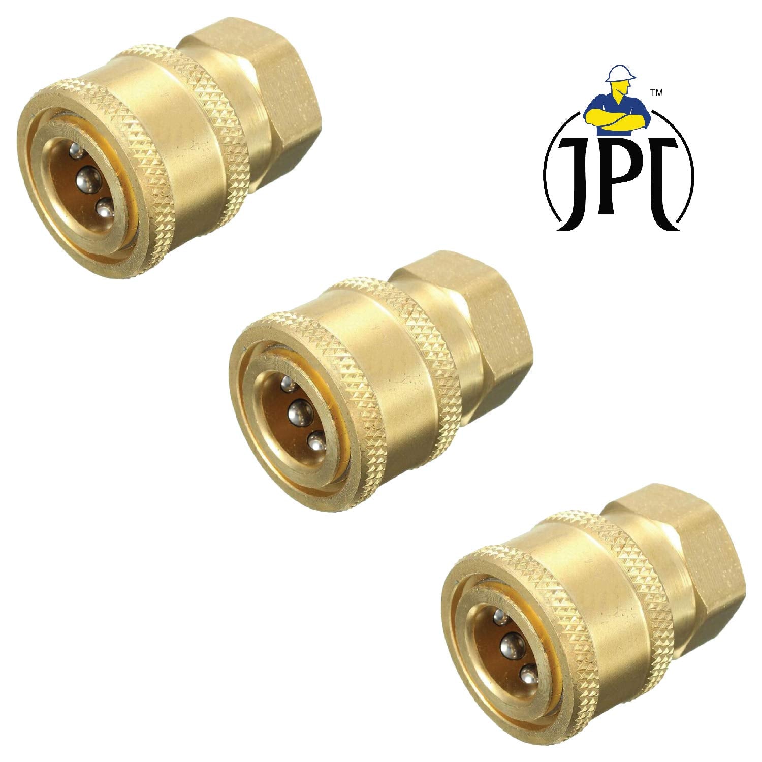 Jpt Pressure Washer Coupler, Quick Connect Fitting (Qrc  Socket(Pack Of 3))