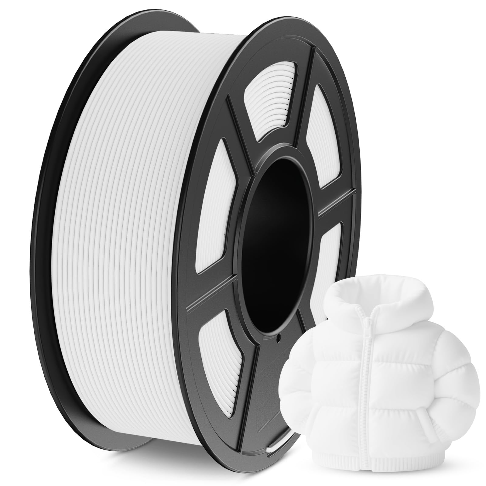 JAYO Matte PLA 3D Printer Filament 1.75mm White, Matte Surface Conceals Layer Lines Filament, 1.1kg (2.42 lbs) Spool, Accuracy +