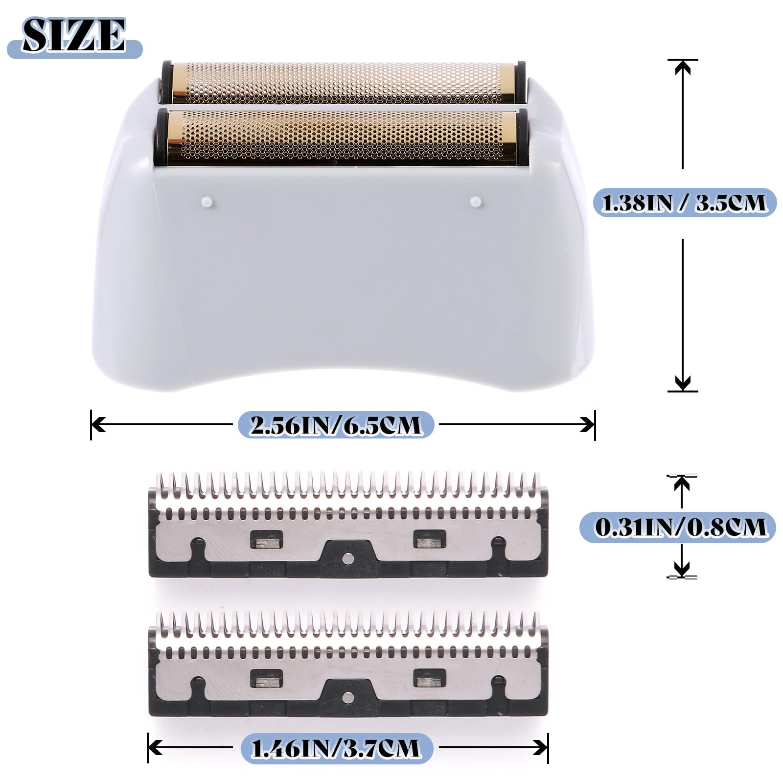 2 Pack Pro Shaver Replacement Foil And Cutters Compatible With No.17150/17155/17200 Shaver Profoil Replacement