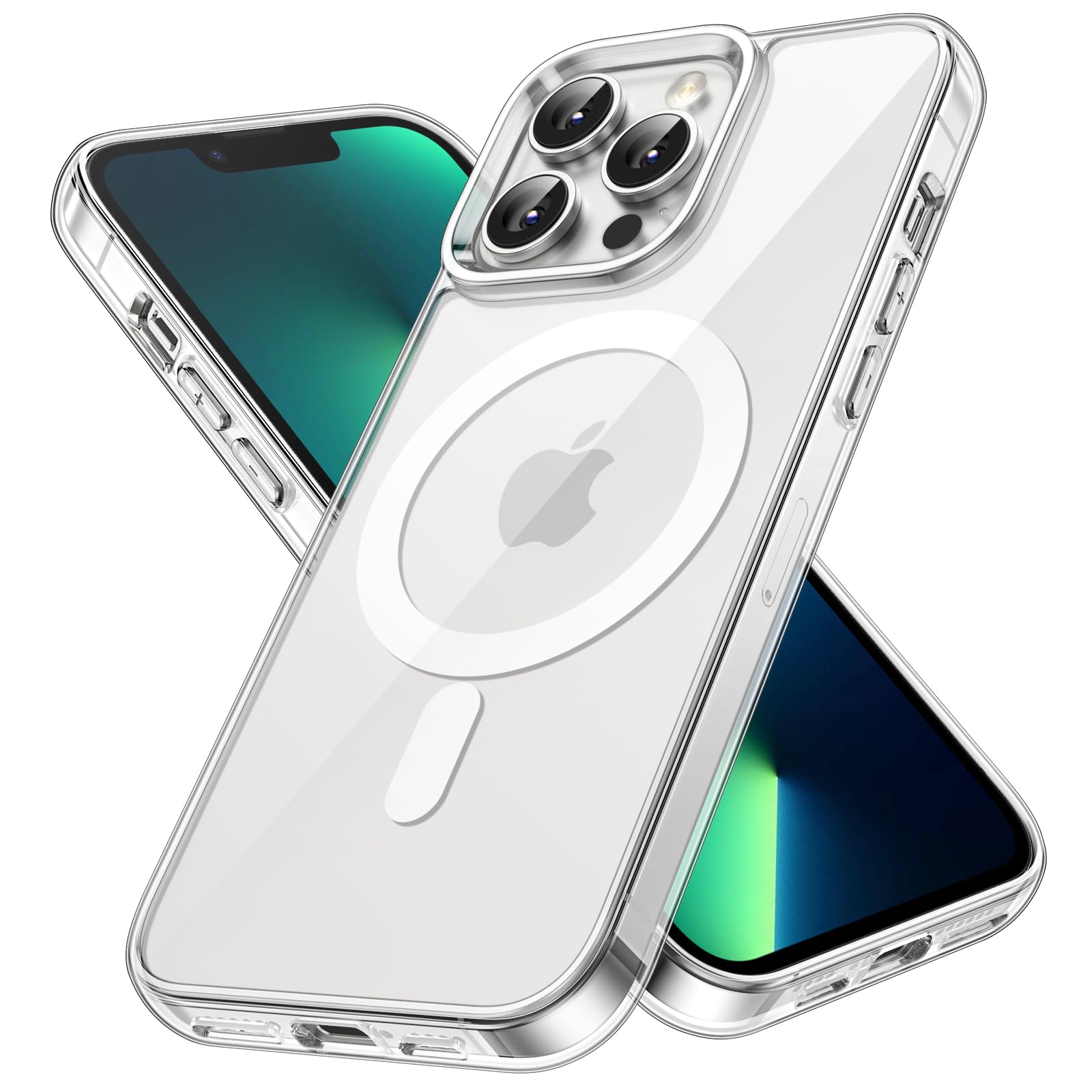 JETech Magnetic Case for iPhone 13 Pro 6.1-Inch Compatible with MagSafe Wireless Charging, Shockproof Phone Bumper Cover, Anti-S