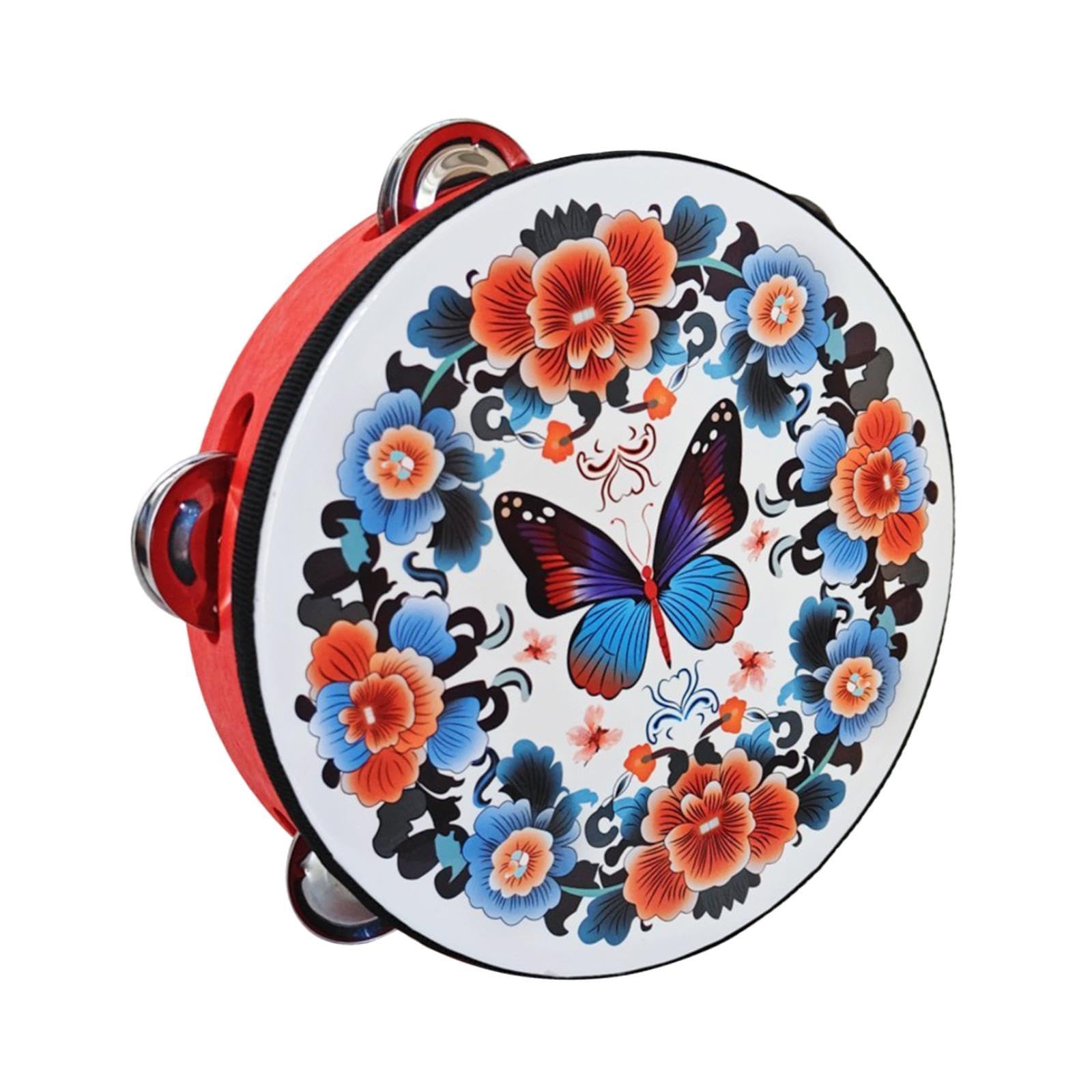 ATORSE 8 inch Tambourine Children Musical Educational Toy for Wedding Party Dancing A