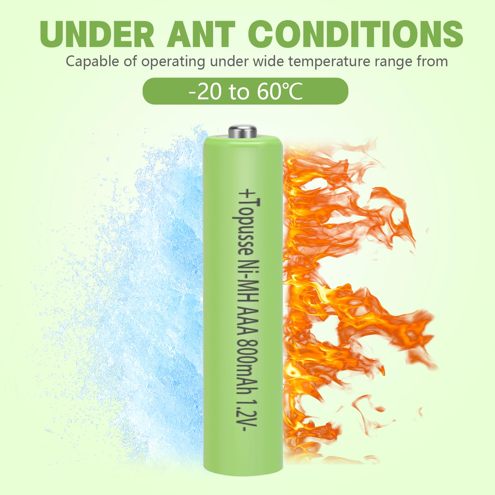 Topusse 1.2V Ni Mh Rechargeble Aaa Batteries 12 Pack, Long Lasting Batteries Aaa Size Pack, Triple Aaa Batteries Rechargeble 800