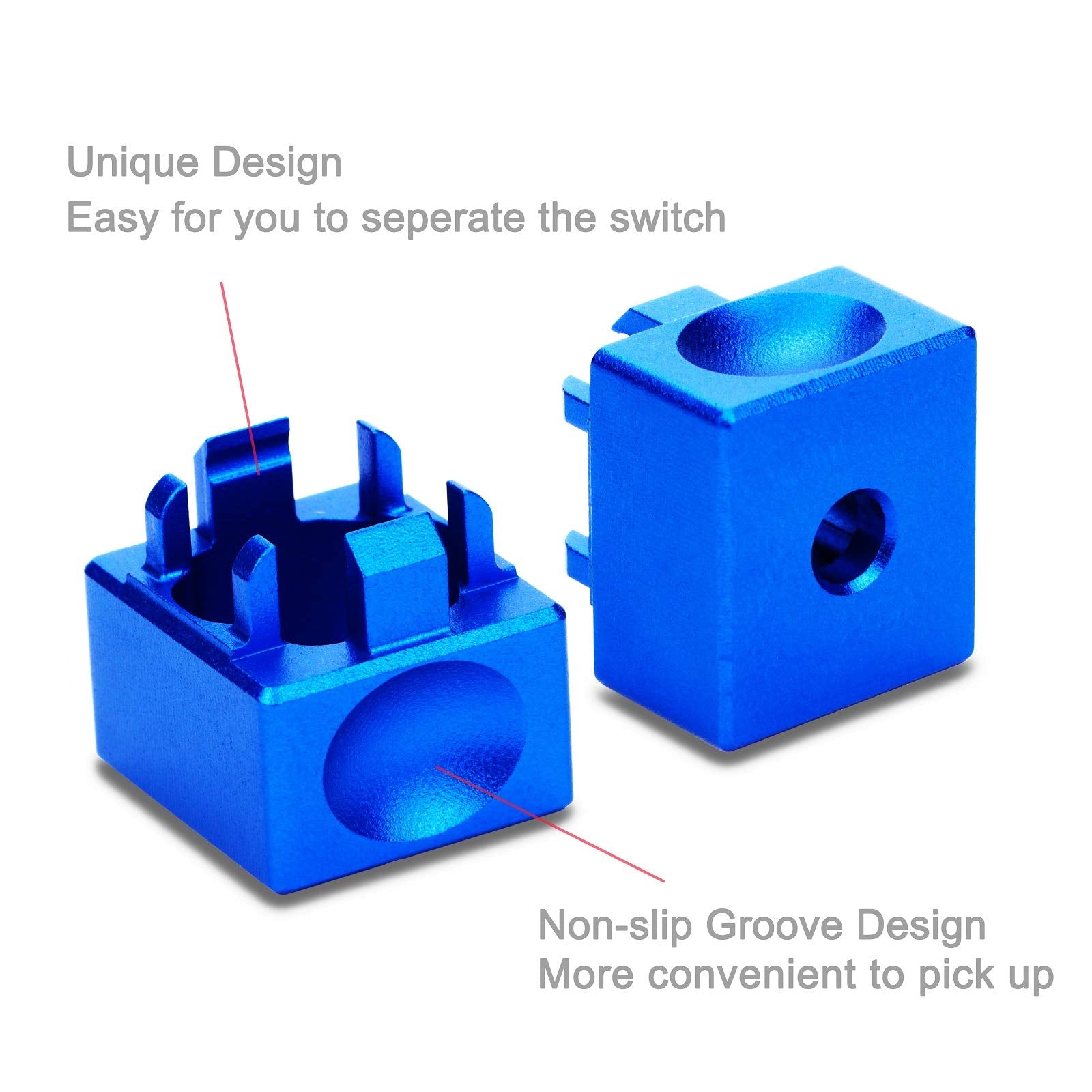 New Fashion Kingdom Aluminum Alloy Switch Opener With Keycap Puller For Cherry Mx Switches   Blue