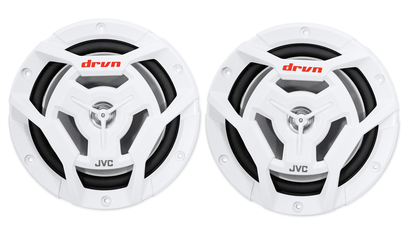 (4) Jvc Cs Dr6201Mw 6.5'' 600 Watt 2 Way Coaxial Marine Waterproof Boat Speakers