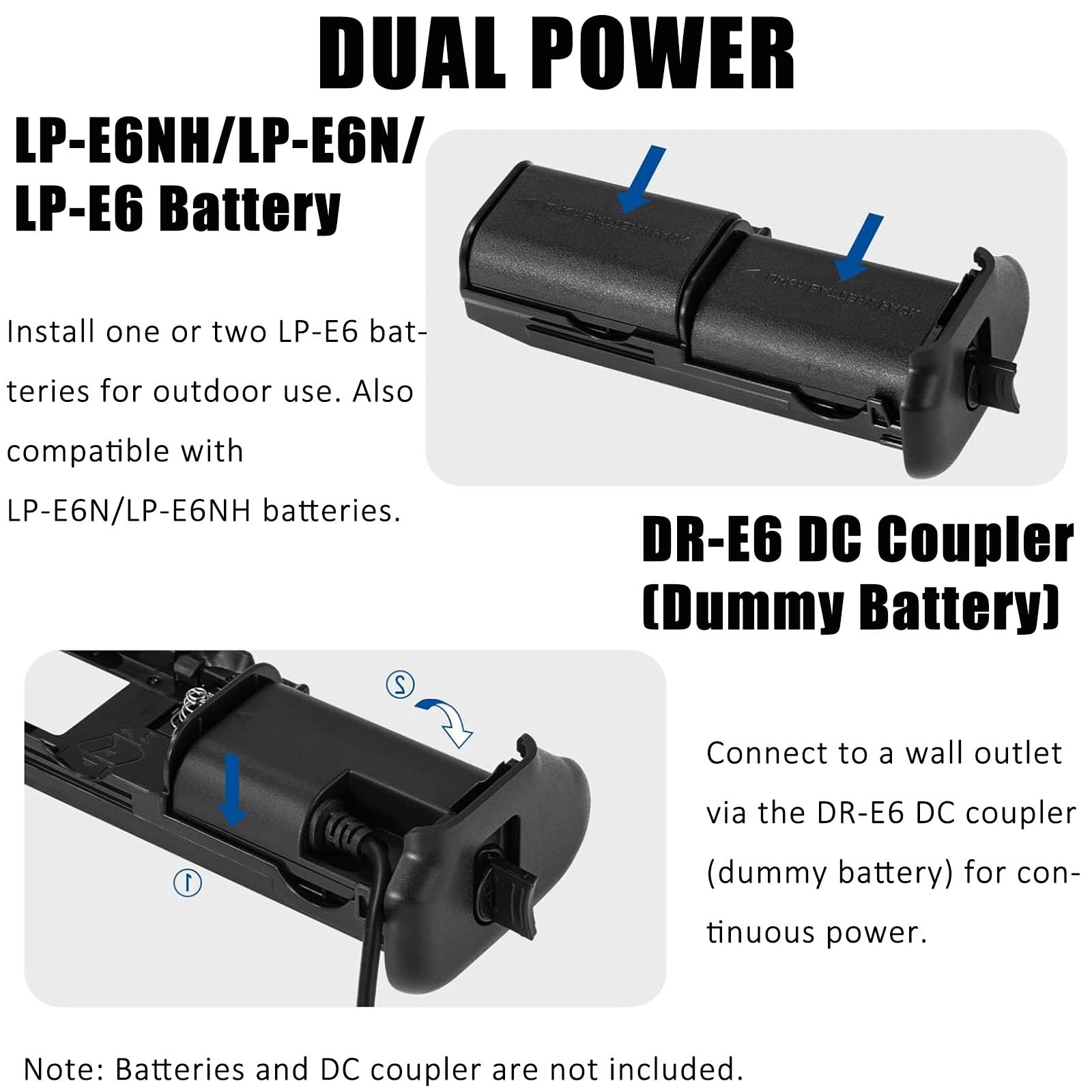 Happypopo Eos R Battery Grip For Canon Eos R Digital Camera(Not For Eos Rp Camera)