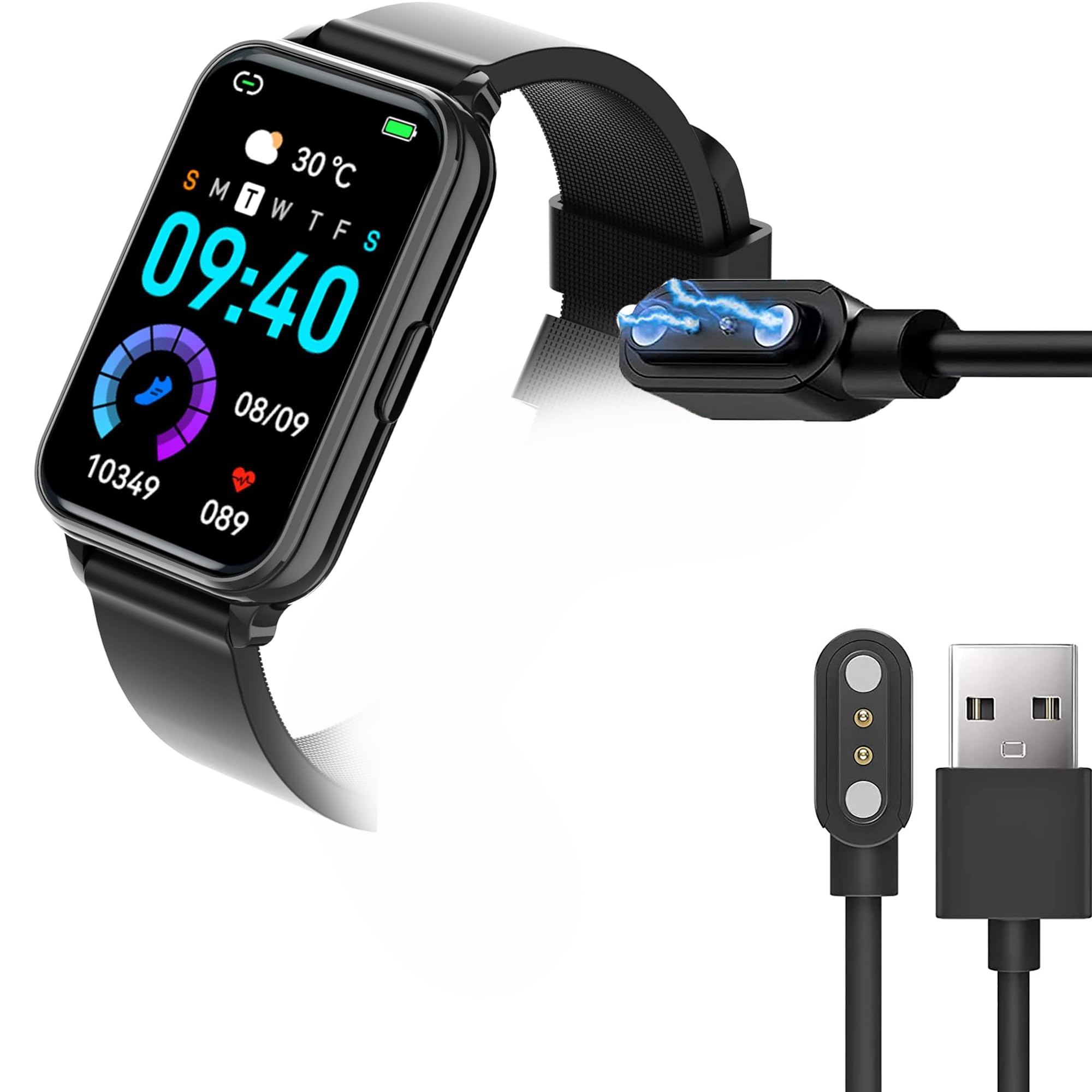 Compatible With Virozis Fitness Tracker Charger, Magnetic Replacement Charger Compatible For Virozis P67 1.57 Inches Fitness Tra