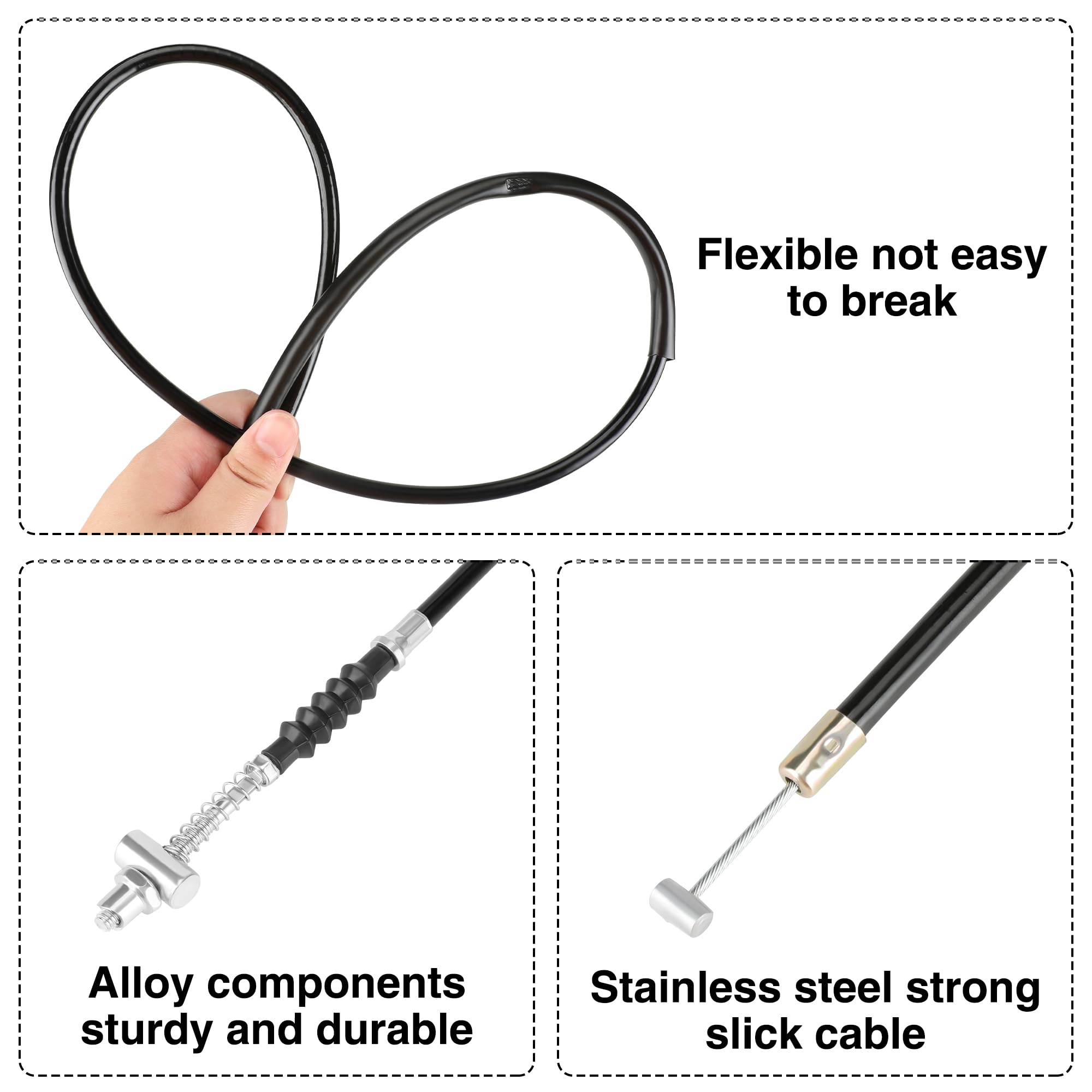 Yoxufa 47'' Motorcycle Front Drum Brake Cable Line For Ct70 C70 Cl70 Xl70 Sl70 Z50 70Cc 90Cc 110Cc C90 Ct90 Sl90 Cl90 Moped Scoo