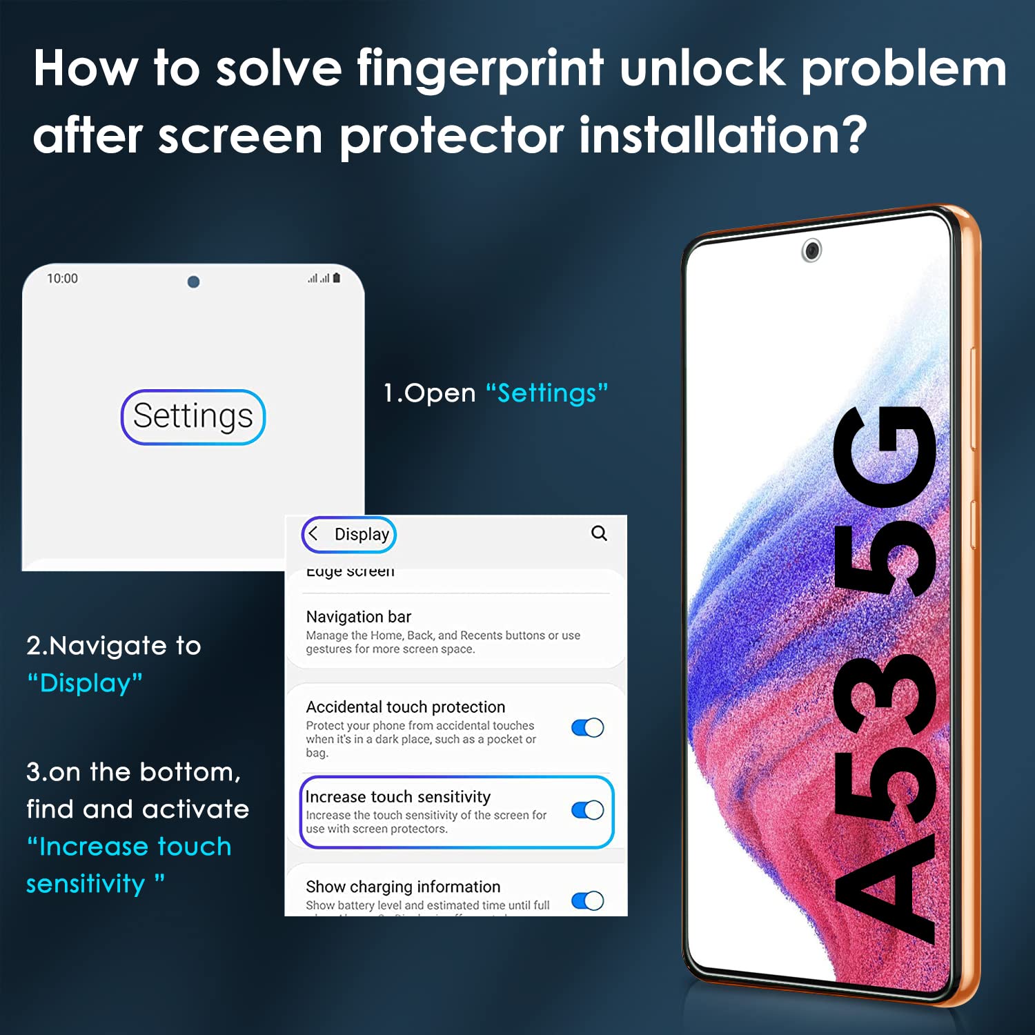 Ivoler [4+2 Pack] Screen Protector For Samsung Galaxy A53 5G 6.5'' 2022 [4 Pack] With [2 Pack] Camera Lens Protector Tempered Gl