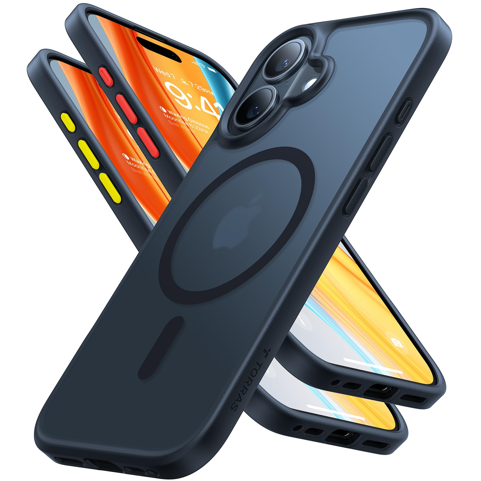 Torras Magnetic Shockproof For Iphone 16 Case, [18N Mighty Magnetic] [12Ft Military Grade Drop Tested] [Fit For Magsafe] Protect