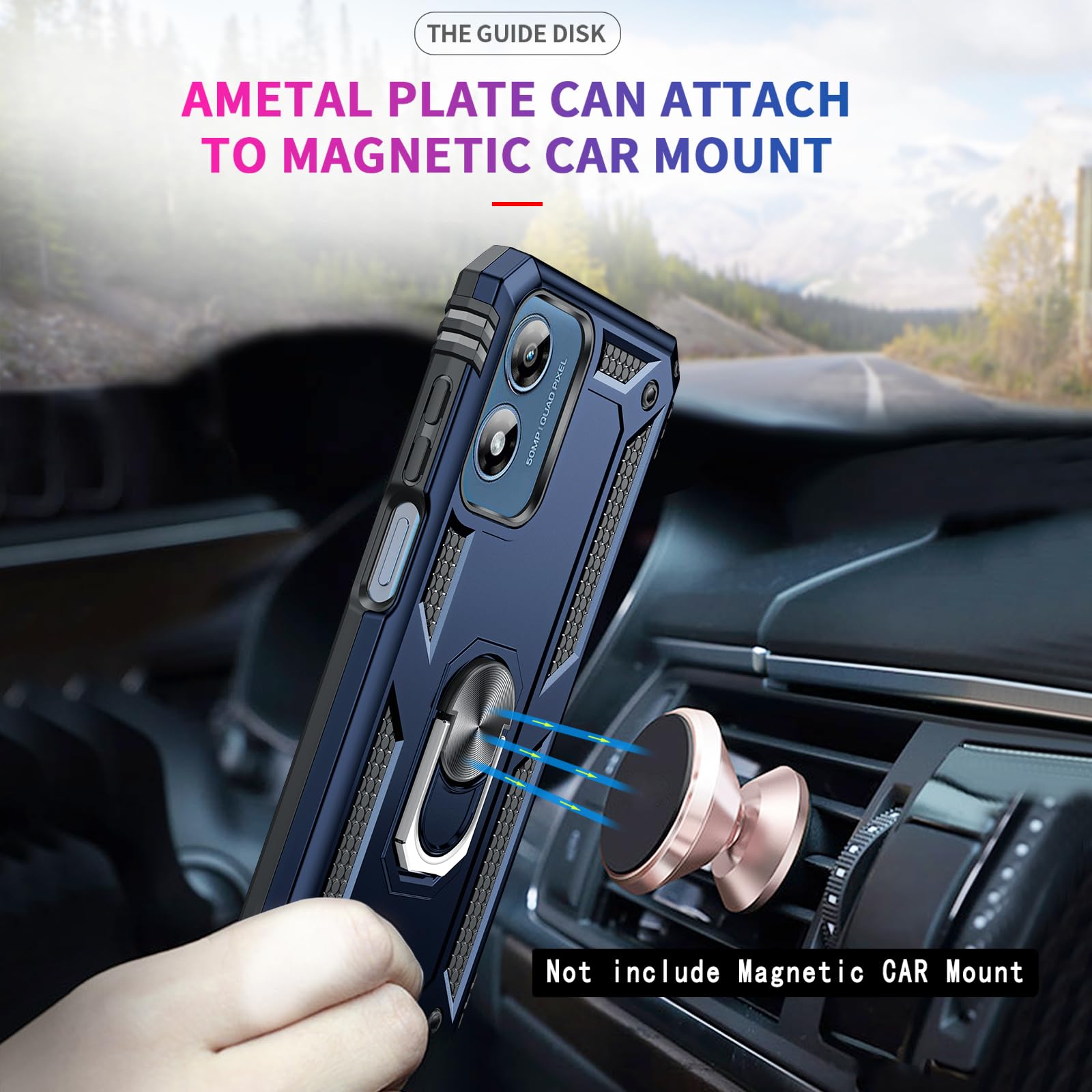 Leyi For Motorola Moto G Play 2024 Case, Moto G Play Case 2024 With Screen Protector And Camera Lens Protector, Heavy Duty Prote