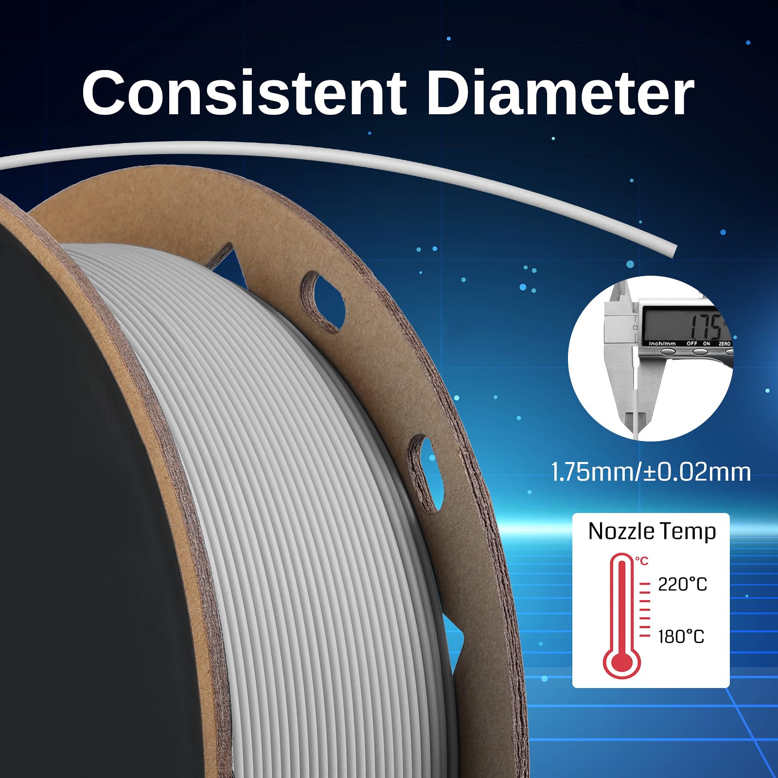 Sainsmart Gt-3 High Speed Matte Pla Filament 1.75Mm, High Flow 3D Printer Filament, Gray, 2.2 Lbs (1Kg) Spool, Dimensional Accur