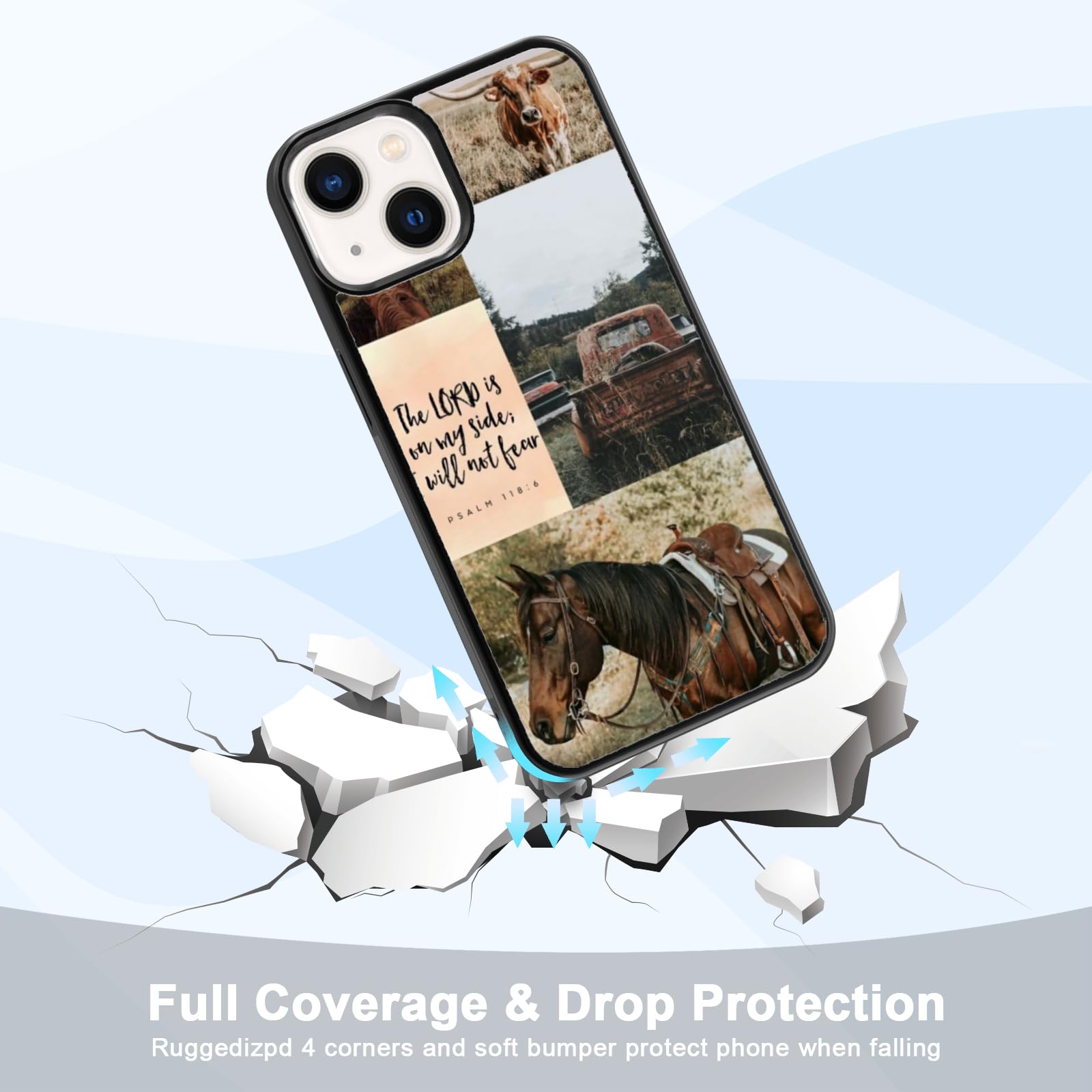 Traday Western Phone Case Compatible With Iphone 13/14 Horse Phone Case