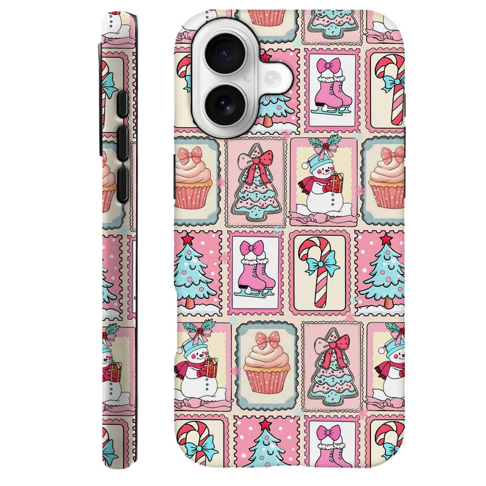 DAIZAG Case Compatible with iPhone 17,Durable Shock Protection Cover for Girl Women,Christmas Tree Cute Snowman