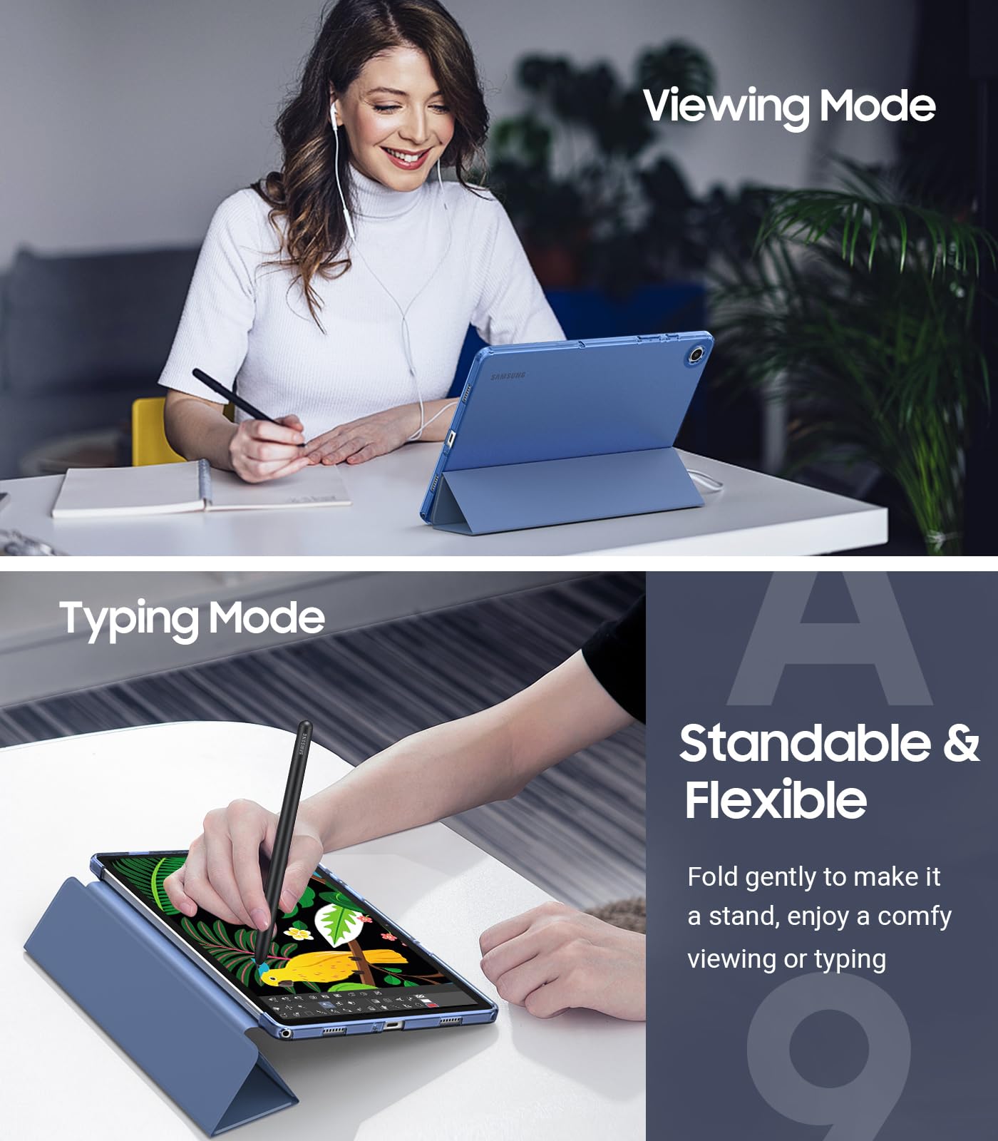 Timovo Case For Samsung Galaxy Tab A9+/A9 Plus 11'' 2023, Slim Soft Tpu Translucent Frosted Back Protective Cover For Galaxy Tab