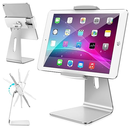 Abovetek Elegant Tablet Stand, Aluminum Ipad Stand Holder, Desktop Kiosk Pos Stand For 7 13 Inch Ipad Pro Air Mini Galaxy Tab Ne