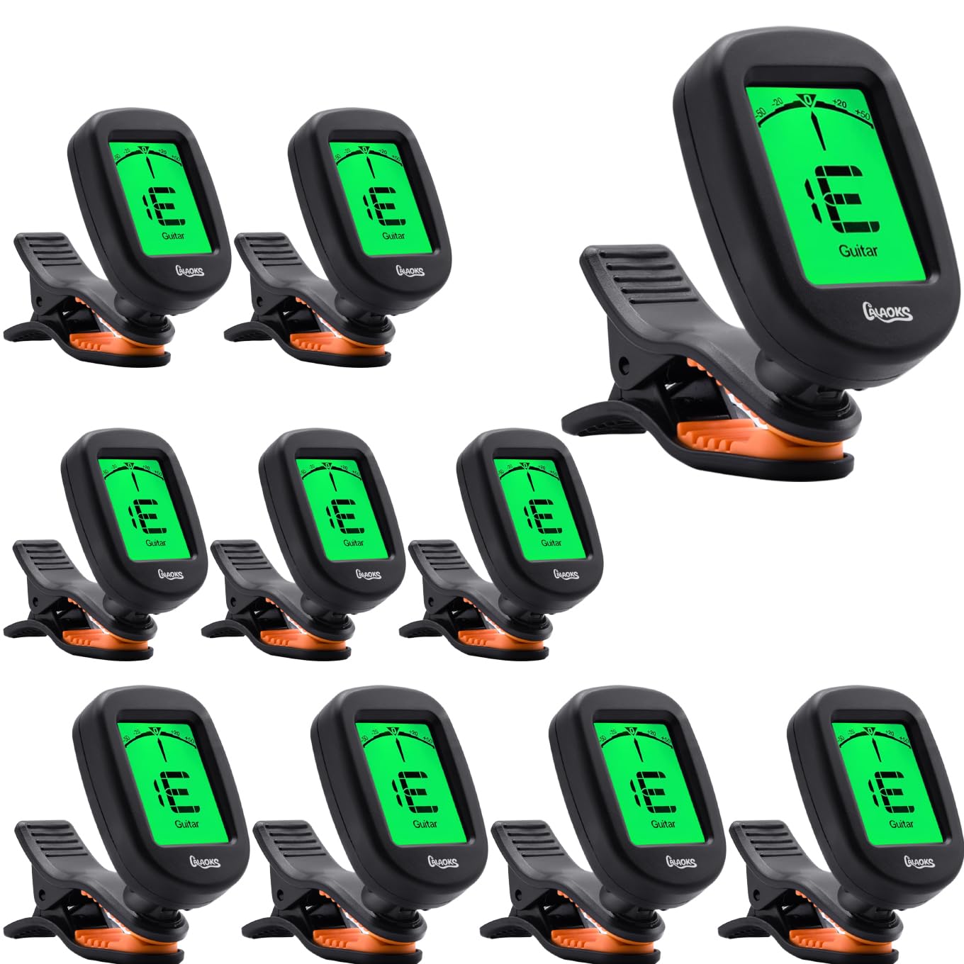 10Pack Guitar Tuner Clip on-Accurate Chromatic,Acoustic Guitar Bass Violin Ukulele Tuner