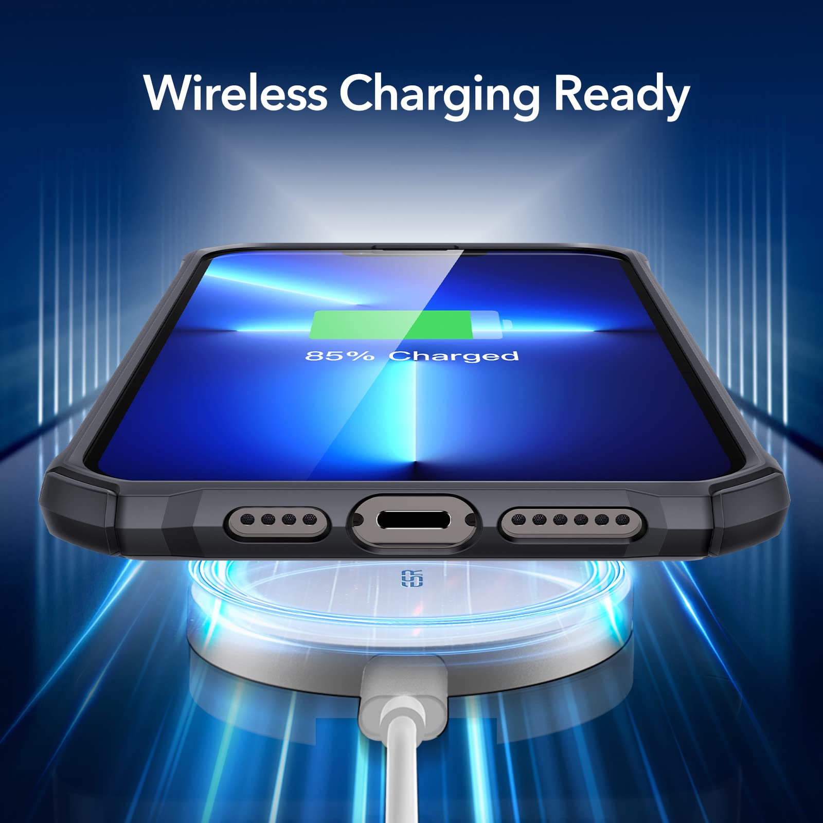 Esr Iphone 13 Pro Max Case, Military Grade Protection, Shockproof, Yellowing Resistant Acrylic, Clear Black