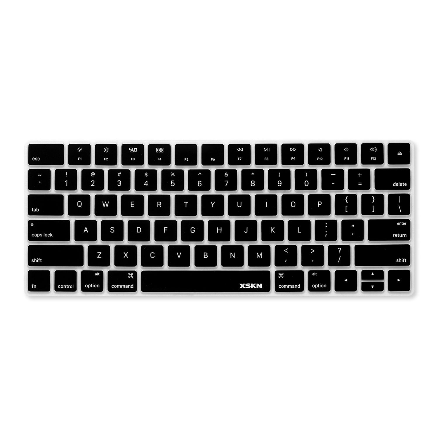 Xskn Ultra Thin English Language Silicone Keyboard Cover Skin For Magic Keyboard 2015 Version A1644, Us Layout (Black)