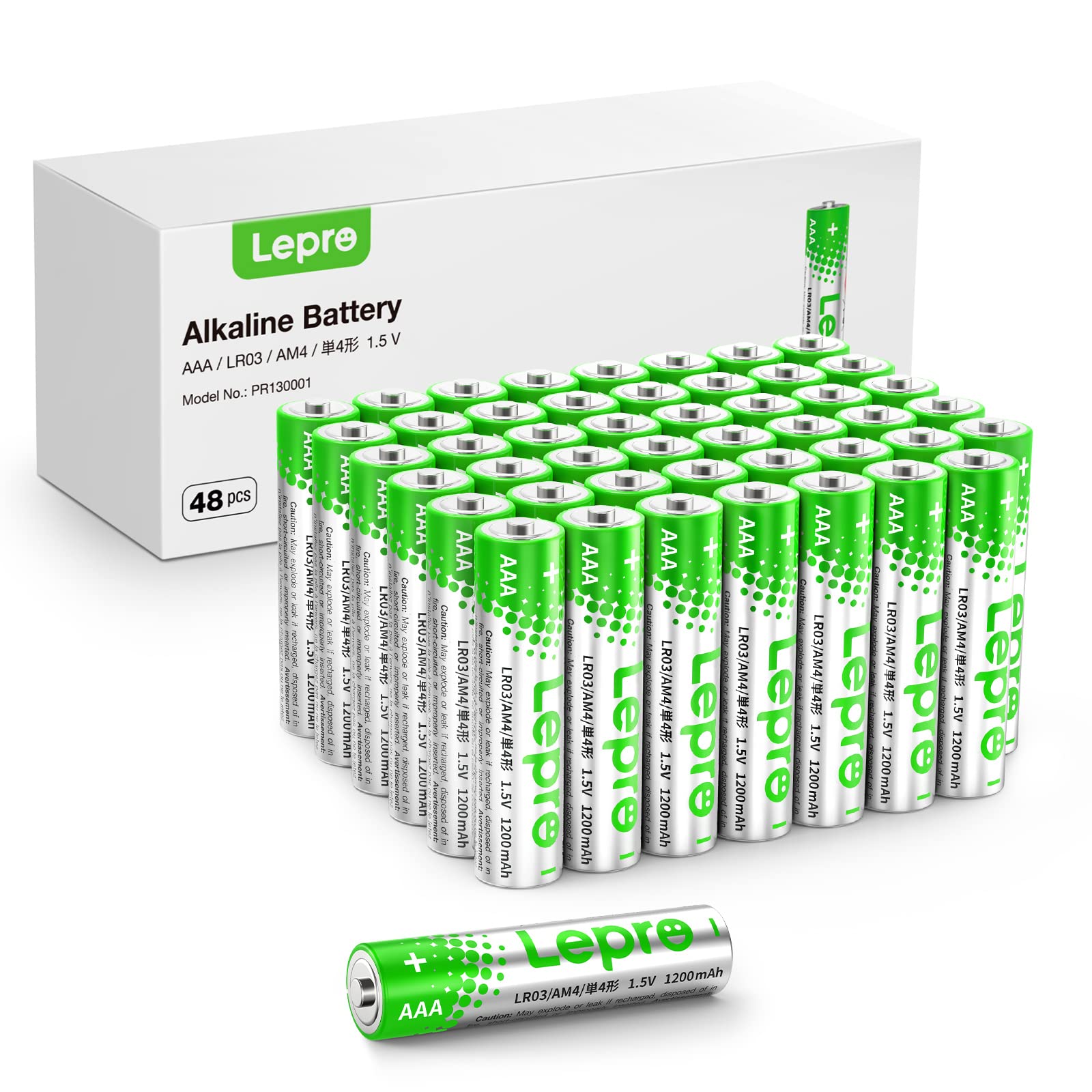 Lepro AAA Batteries 48 Pack, Triple A Batteries with Ultra Long-Lasting Power - High Performance, 1.5V Leak-Proof, Corrosion-Res