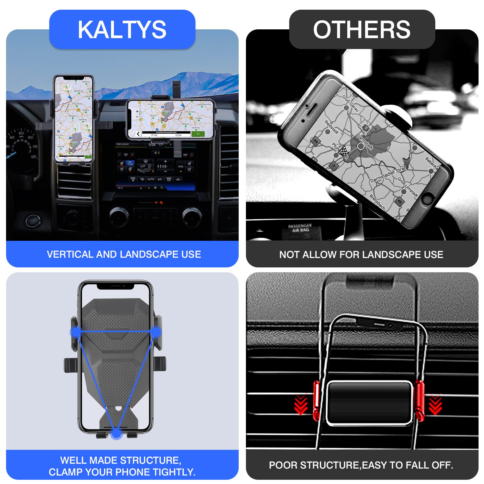 Karltys Car Phone Holder For Ford F 150 2021 2023 Accessories F150 Cell Phone Holder Air Vent Mount For 4 7 Inch Phones Hands Fr