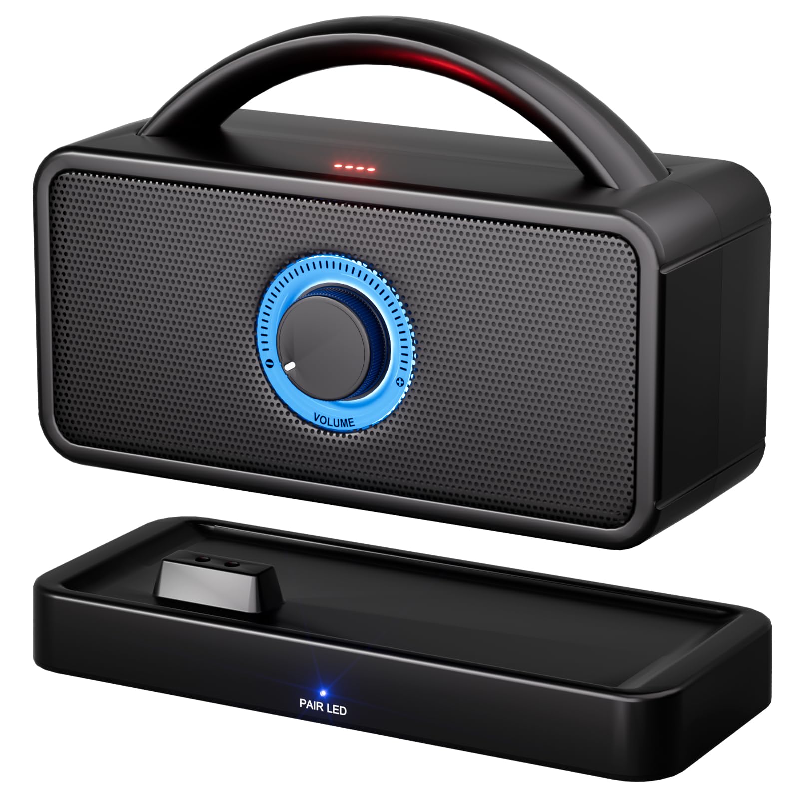 SavvyBloom 5.8 GHz Wireless TV Speakers for Hard of Hearing Seniors, Portable TV Speakers for Smart TV, No More Struggling for V