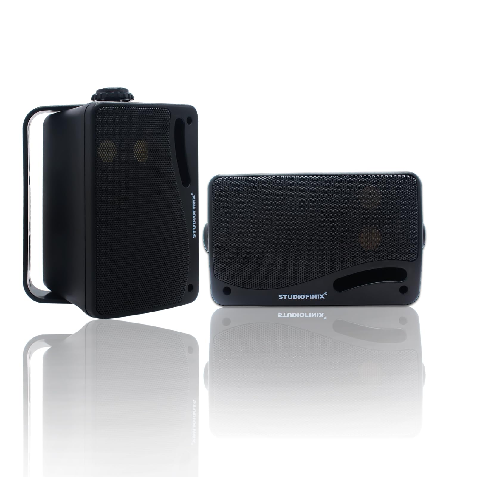 Studiofinix Passive Outdoor Speakers Wired Waterproof  3.5 Inch 3 Way 200W Surface Marine & Wall Mount Speakers, Perfect For Hom