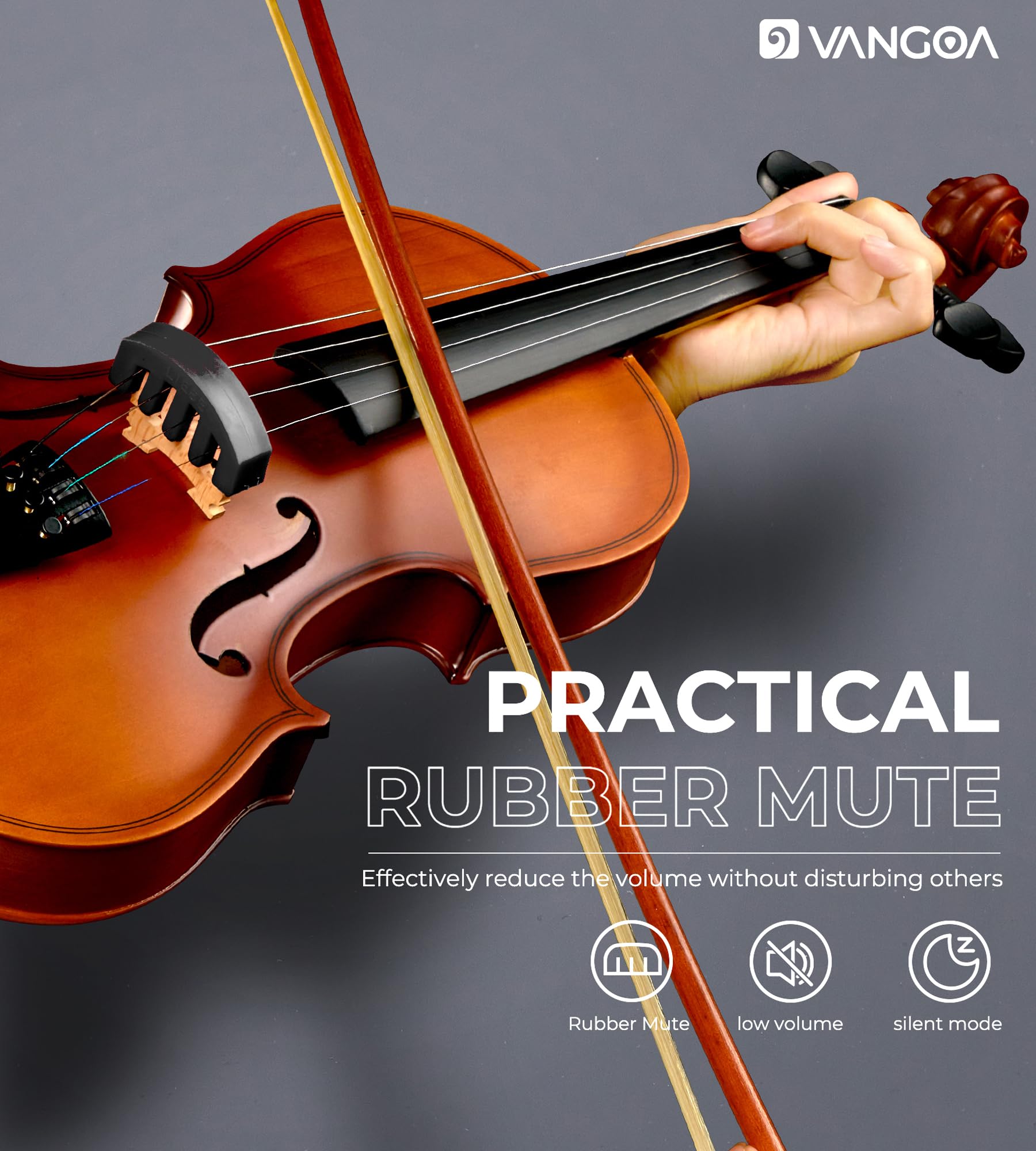 Vangoa 3/4 Violin Beginner Acoustic Violin Fiddle Three Quarters Starter Set For Students With Violin Case, Rosin, Shoulder Rest