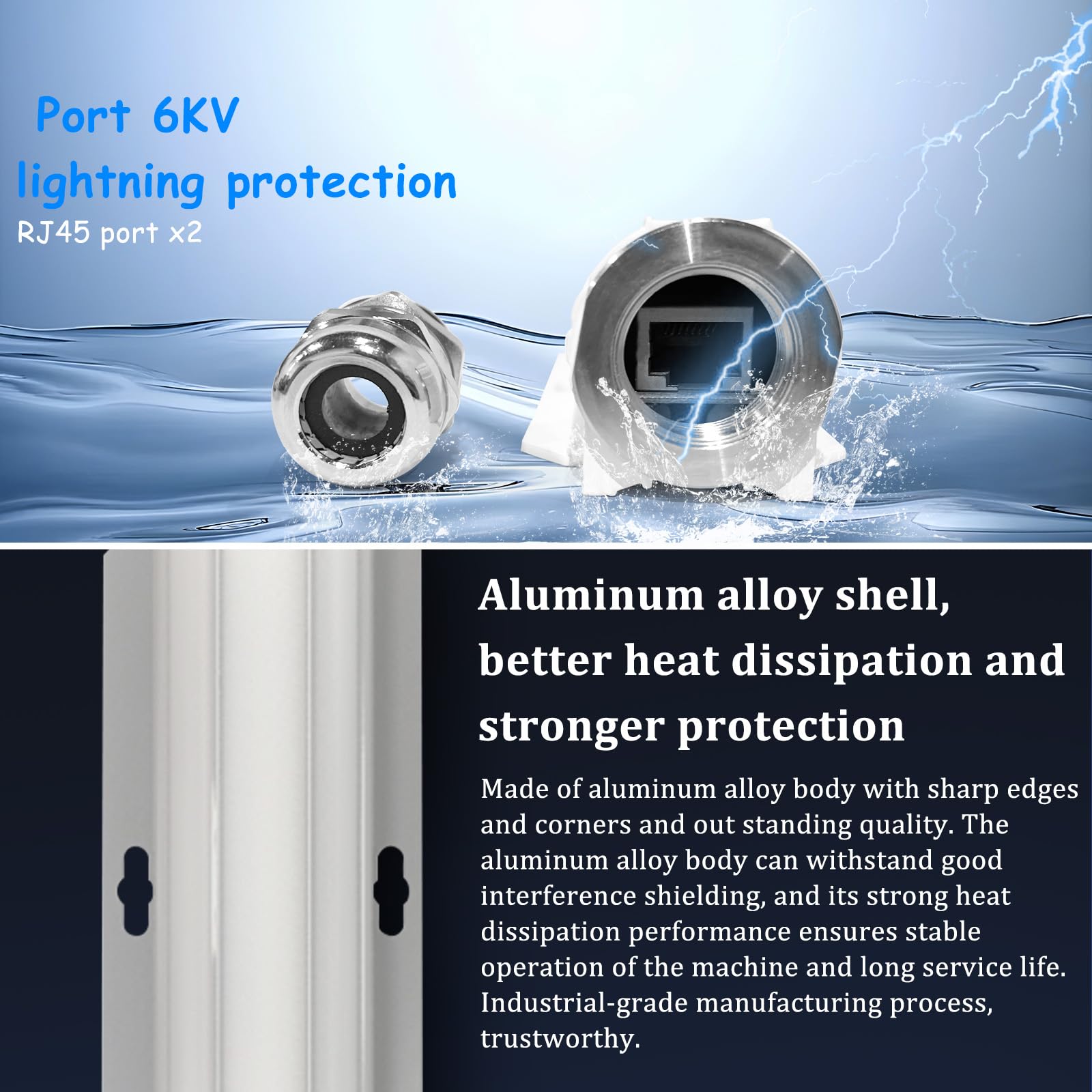 Procet Poe60W Gigabit Outdoor Ip67 Waterproof Poe+ Extender,10/100/1000Mbps,Waterproof Monitor Extender For Network Cameras And