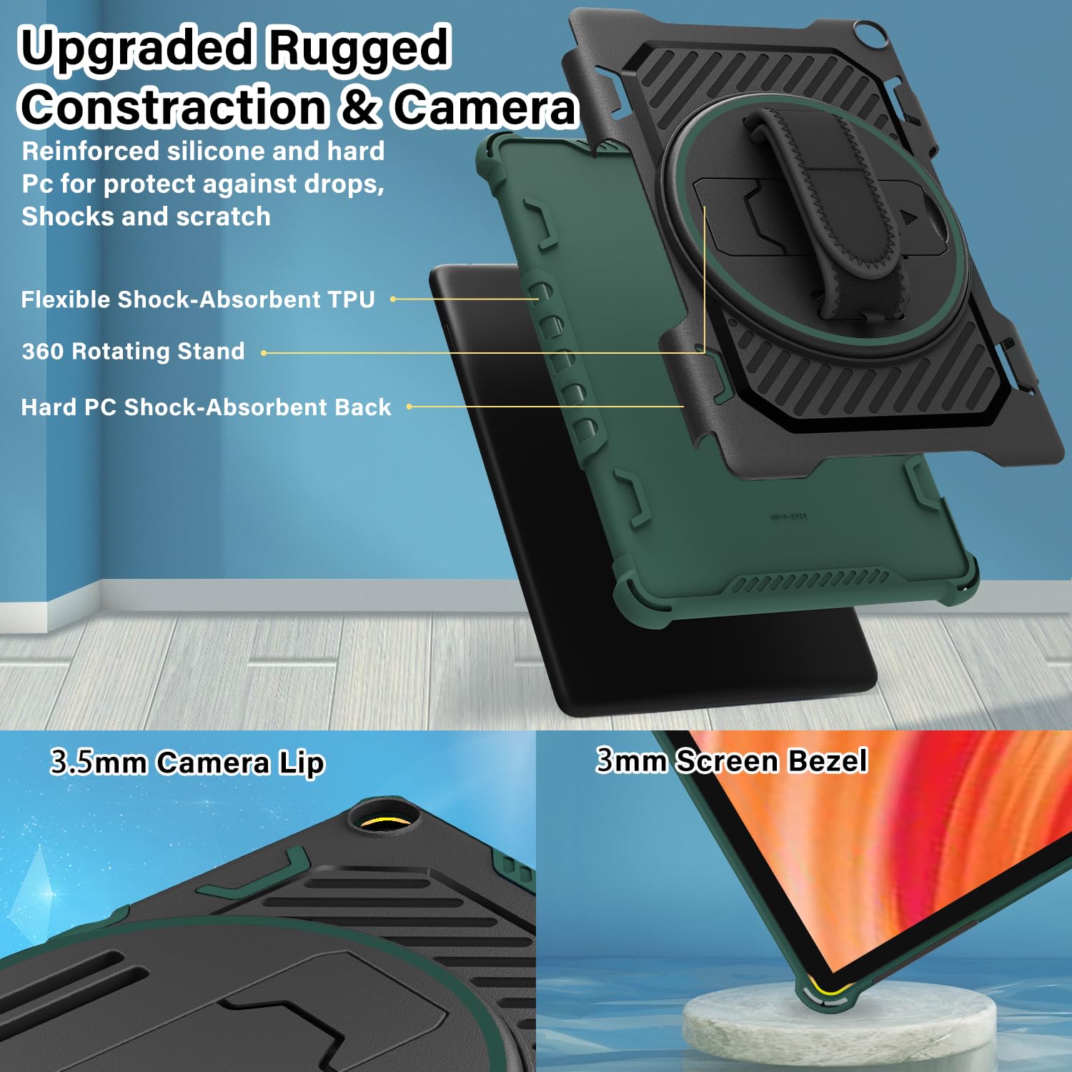 Tasskto For(2023 Release Tabletflre 10 Inch Case 13Th Generation, Also For 10In Sony Nokia