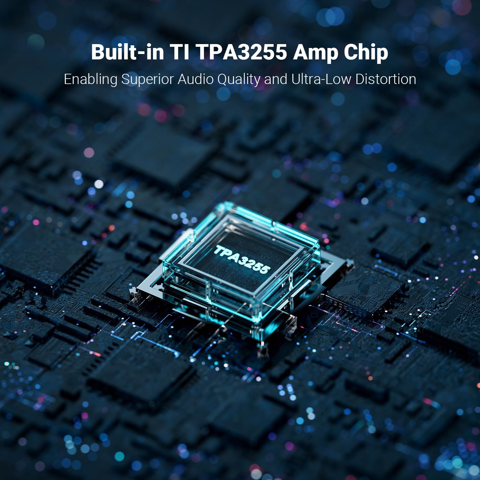 Fosi Audio V3 Stereo Amplifier Home Audio 300 Watts X2 Power Tpa3255 Class D Mini Speaker Amp 2 Channel Audio Component For Pass