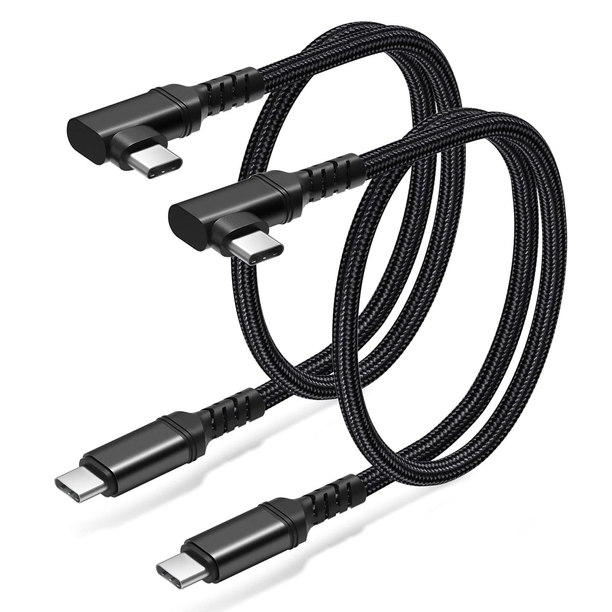 Besgoods Short Usb C To Usb C Cable 1.5Ft, Right Angle 20Gbps Data Transfer 100W Fast Charging 4K Video Output Usb 3.2 Gen2X2 Ty
