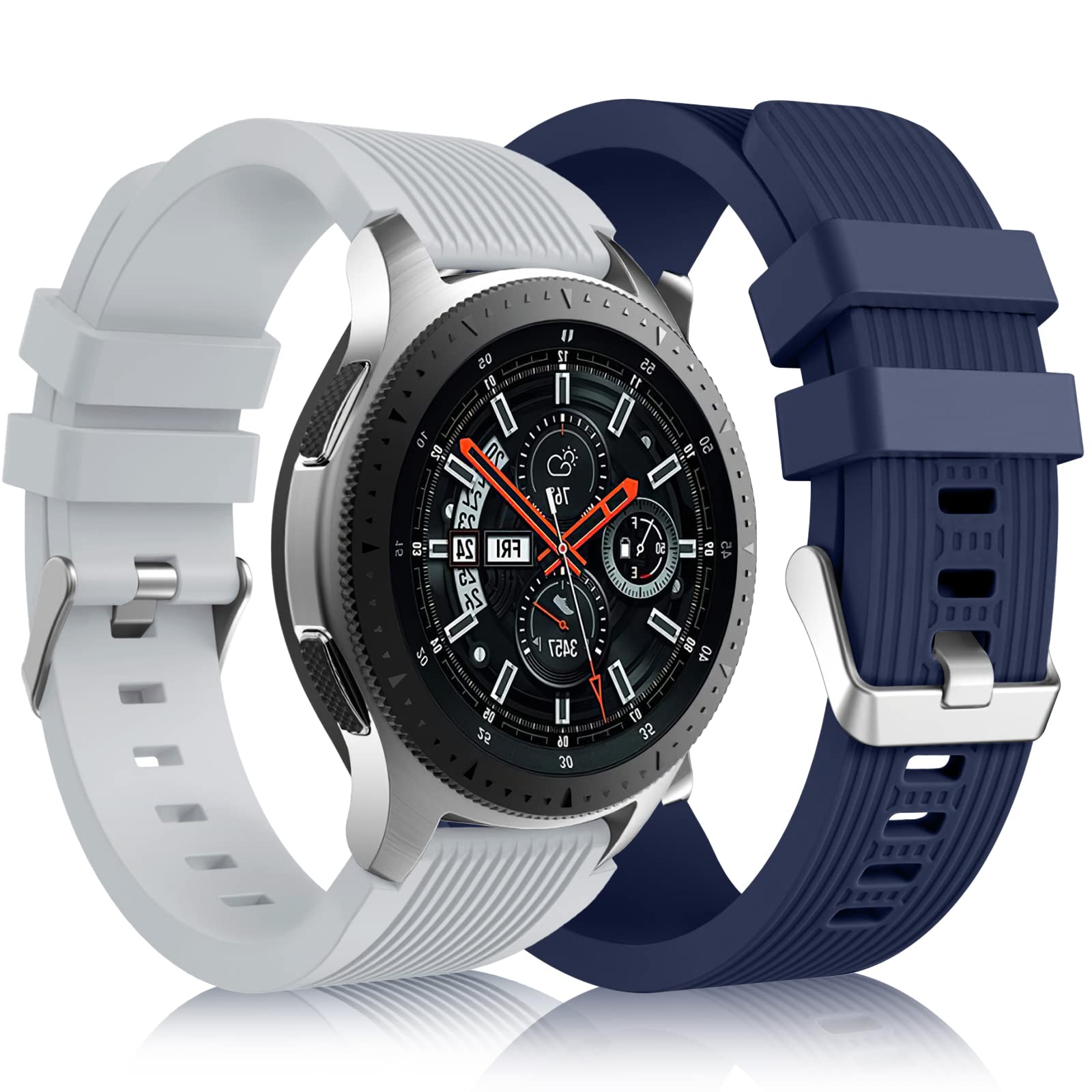Lerobo [2 Pack Band Compatible With Samsung Galaxy Watch 3 Band 45Mm/Galaxy Watch 46Mm Bands/Gear S3 Frontier,22Mm Smart Watch B