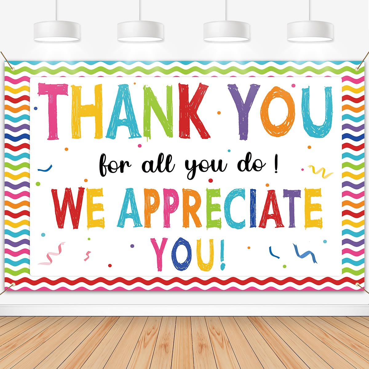 Thank You for All You Do Backdrop We Appreciate You Banner Decoration Thank You Banner Background Employee Staff Appreciation Gi