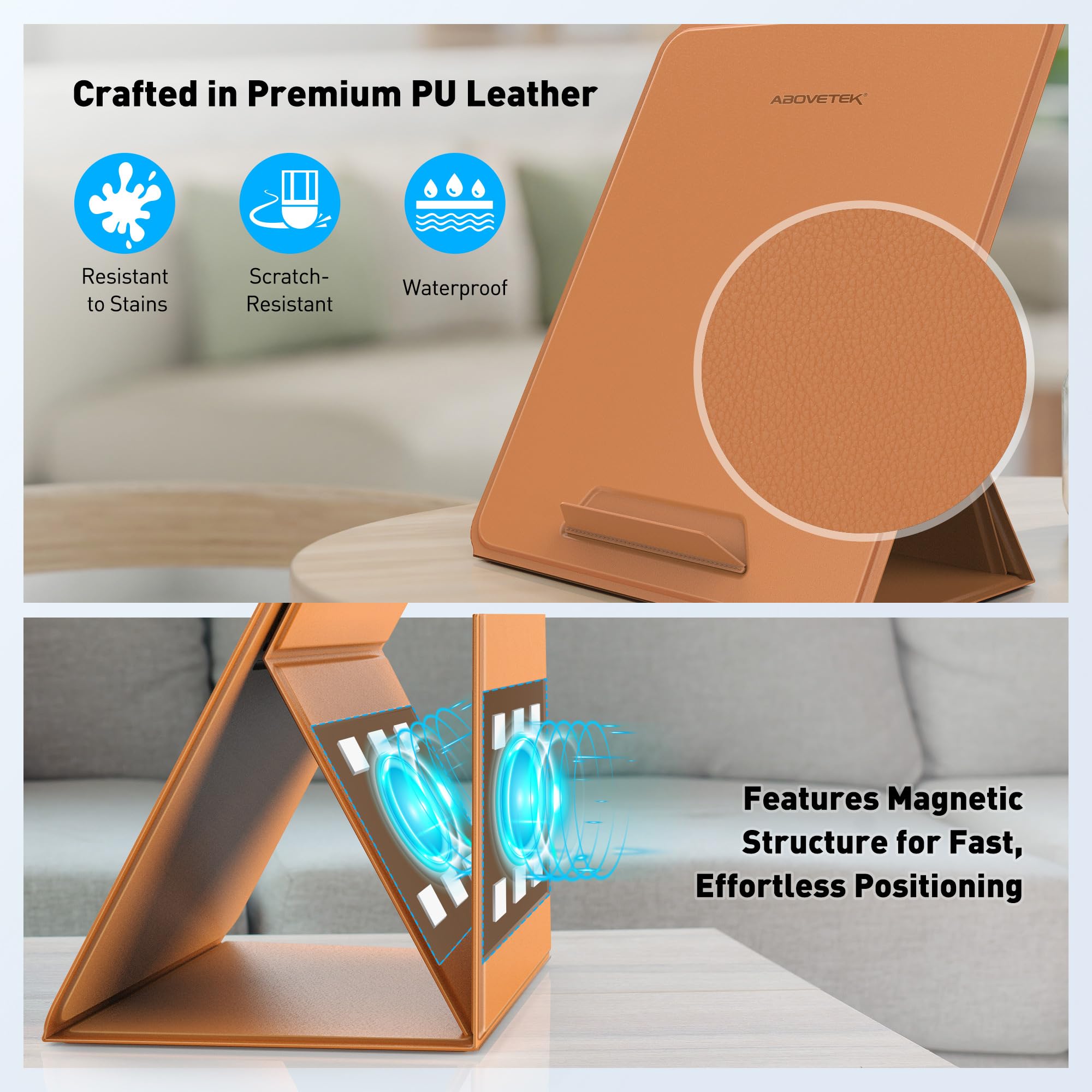 Abovetek Ultra Sleek Portable Laptop Stand, 2 In 1 Foldable Macbook Stand For Desk & Ipad Tablet Stand Holder, Fits 14''~17'' Ma