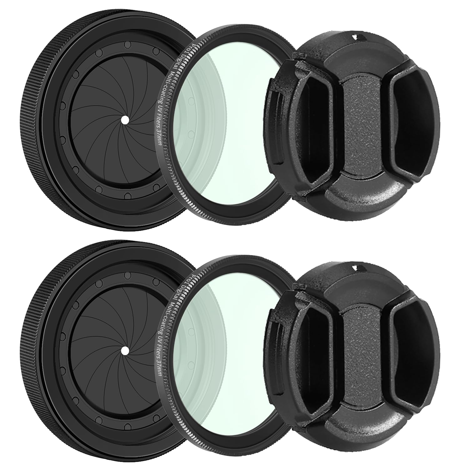 2Pack Adjustable Iris Aperture Diaphragm 1.5 26Mm Iris Aperture Diaphragm Adapter M30 To M37 Diaphragm Lens Module Adapter Ring 