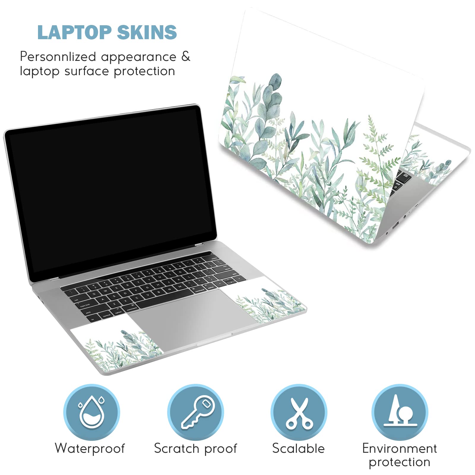 Dinky Laptop Skin Sticker Decal, 12'' 13'' 13.3'' 14'' 15'' 15.4'' 15.7 Inch Laptop Universal Reusable Vinyl Skin Stickers Cover