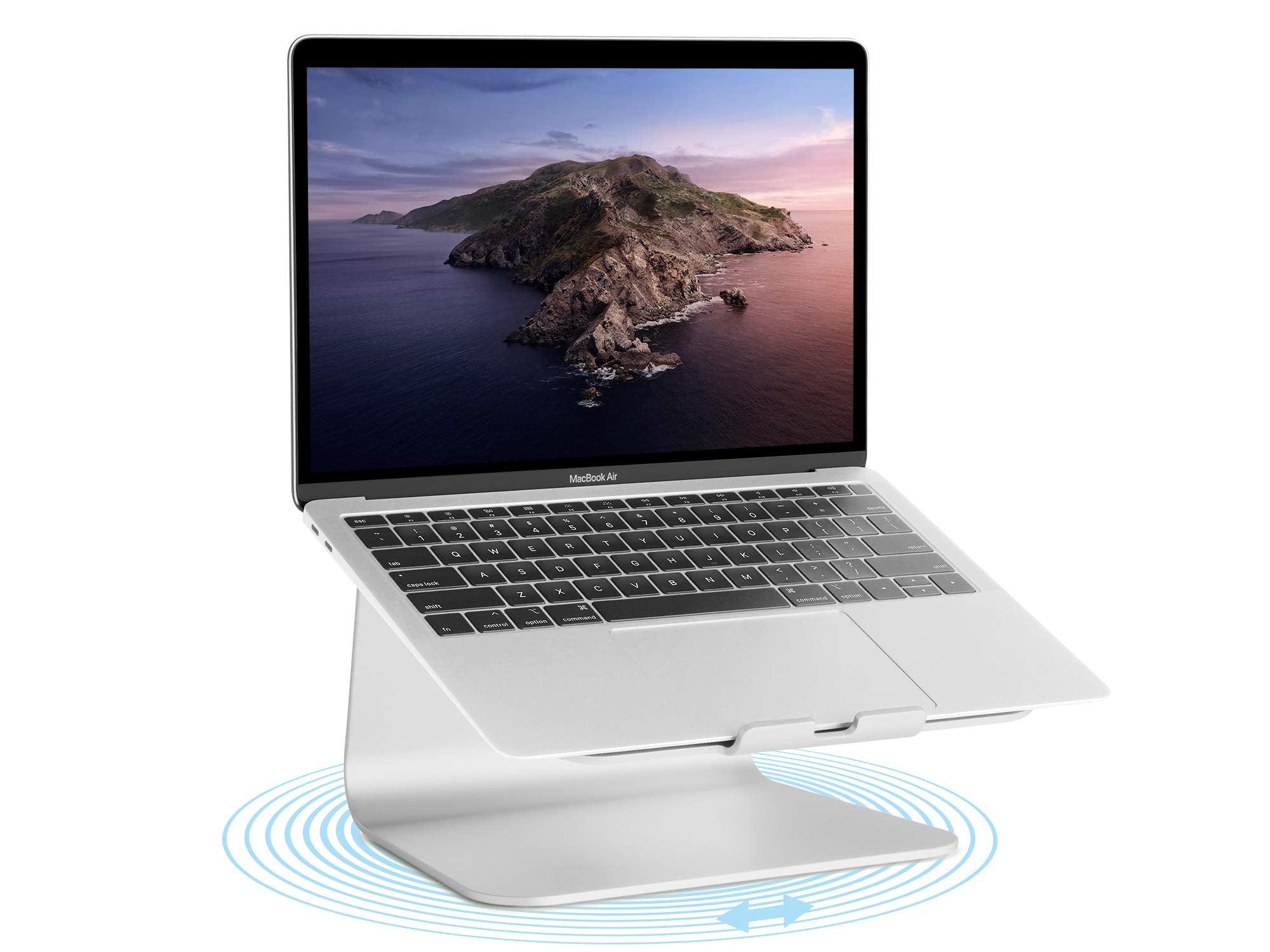 Rain Design mStand360 Laptop Stand with Swivel Base, Silver (Patented)   10036