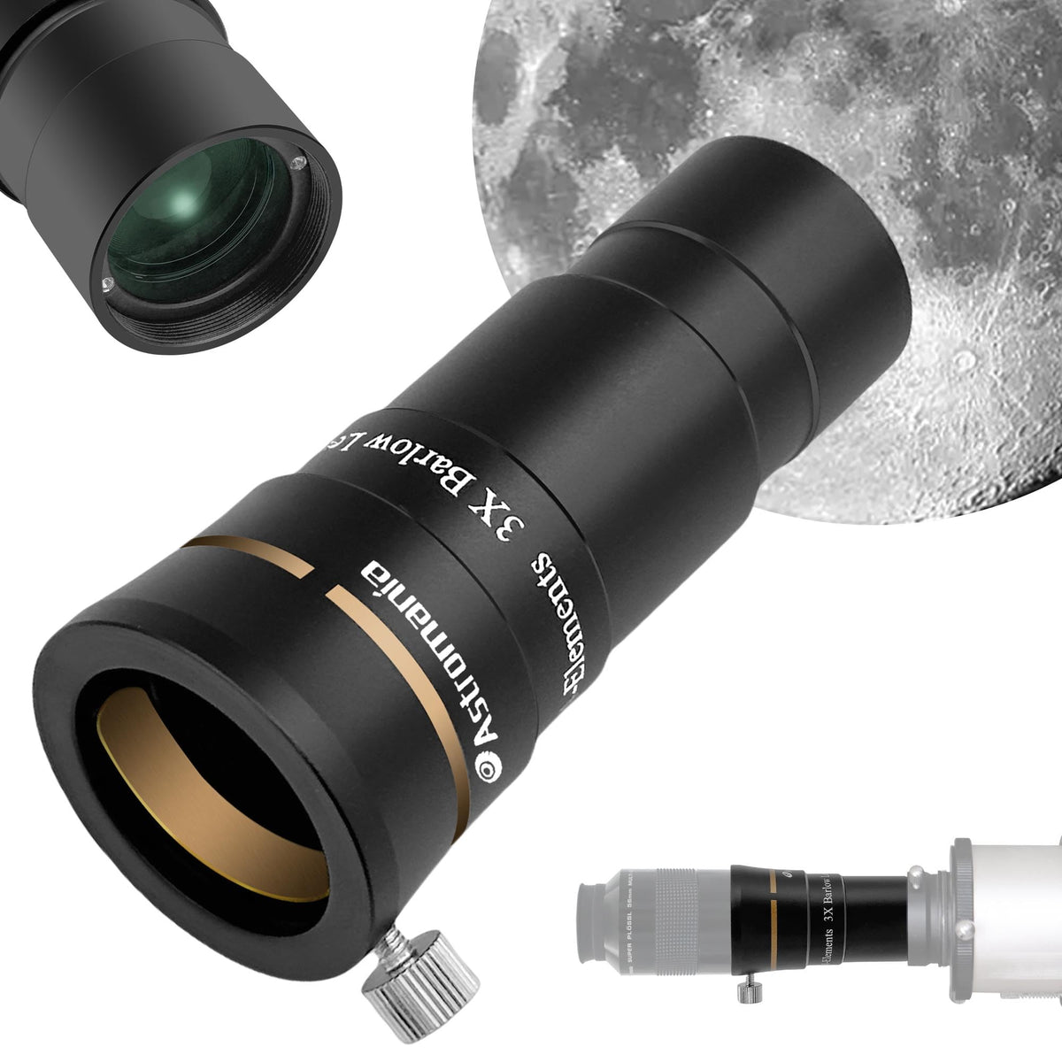 Astromania 1.25'' 4 Elements 3X Barlow Lens Fully Multi Coated Optics