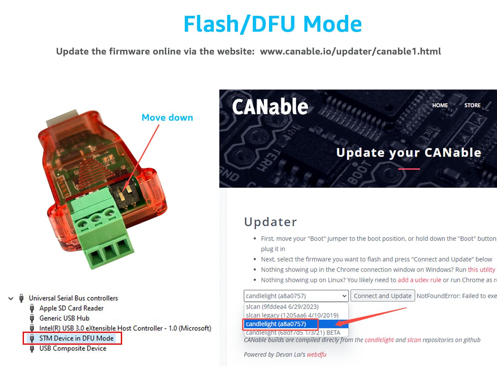 Dsd Tech Sh C30A Usb To Can Bus Adapter Base On Canable Support Socketcan Cangaroo